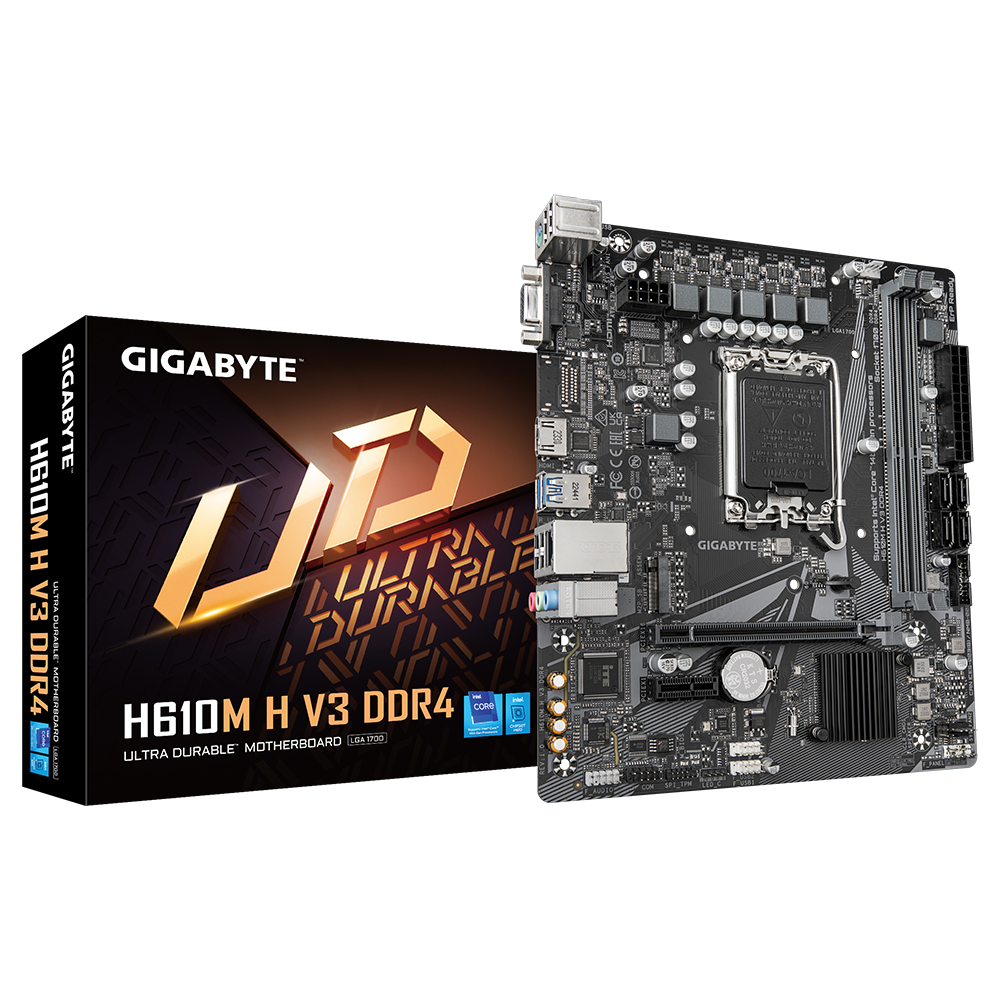 Gigabyte H610M H V3 mATX Mainboard Sockel 1700 HDMI/VGA