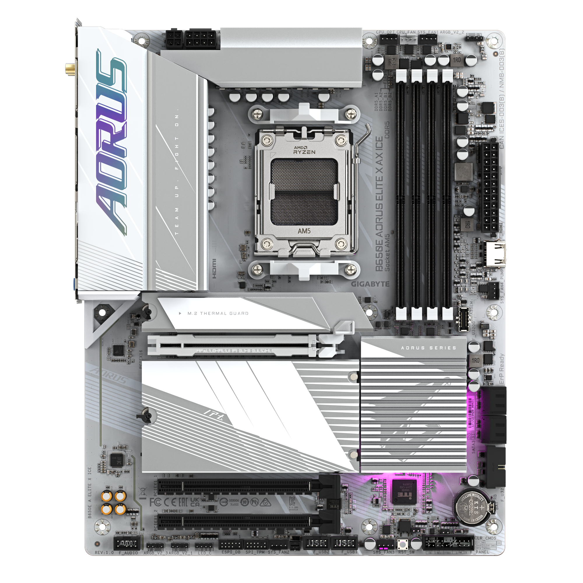 GIGABYTE B650E AORUS Elite X AX ICE ATX Mainboard Sockel AM5