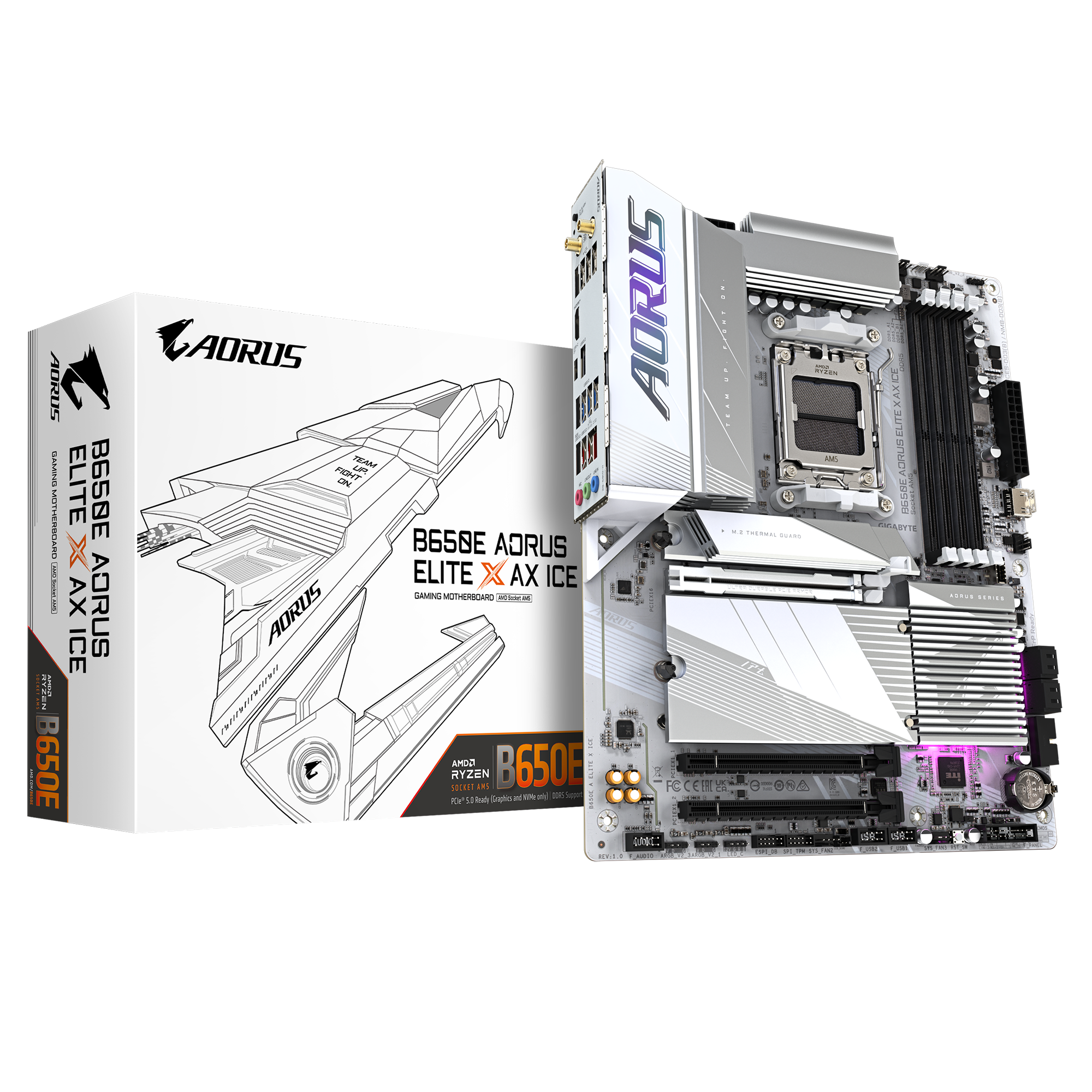 GIGABYTE B650E AORUS Elite X AX ICE ATX Mainboard Sockel AM5