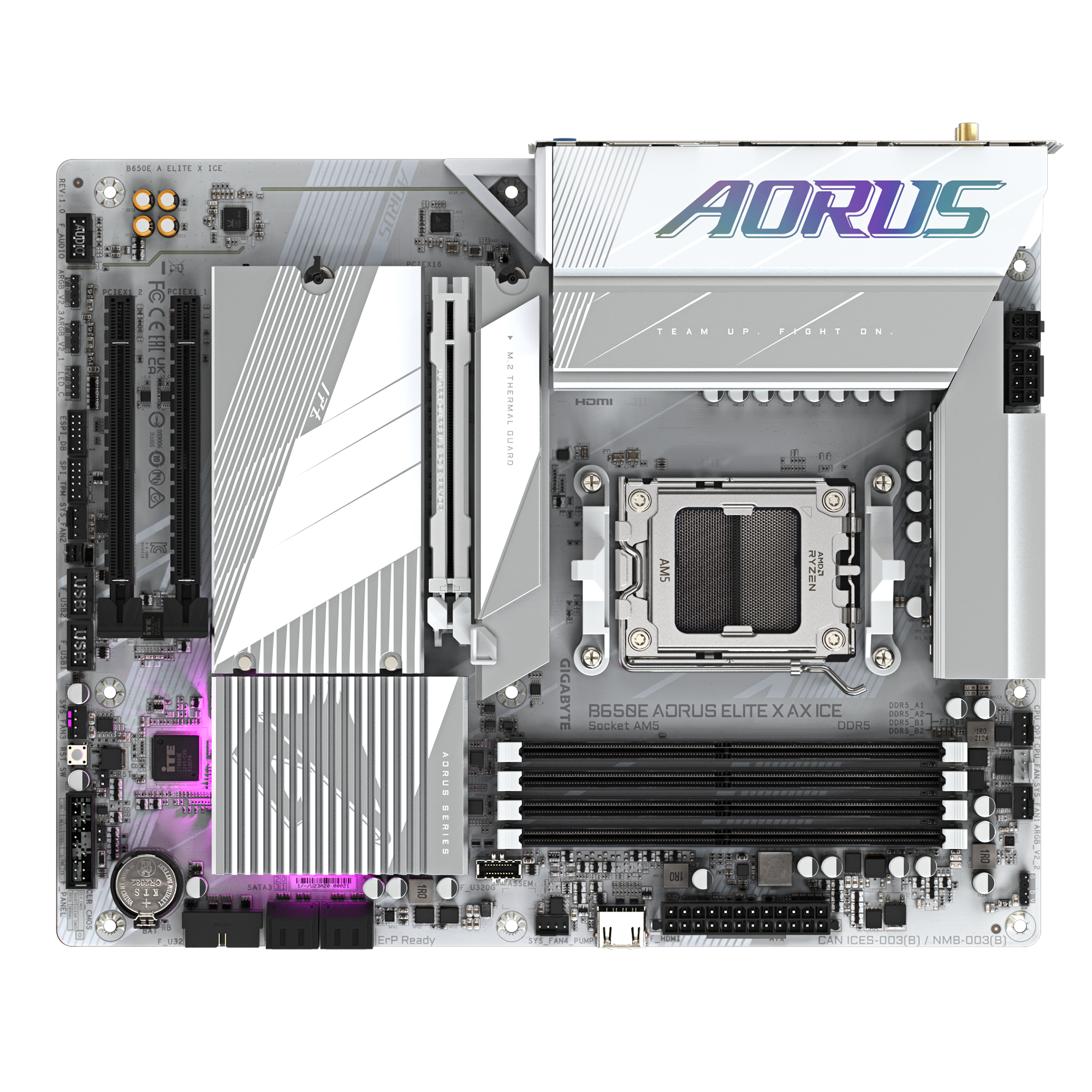 GIGABYTE B650E AORUS Elite X AX ICE ATX Mainboard Sockel AM5