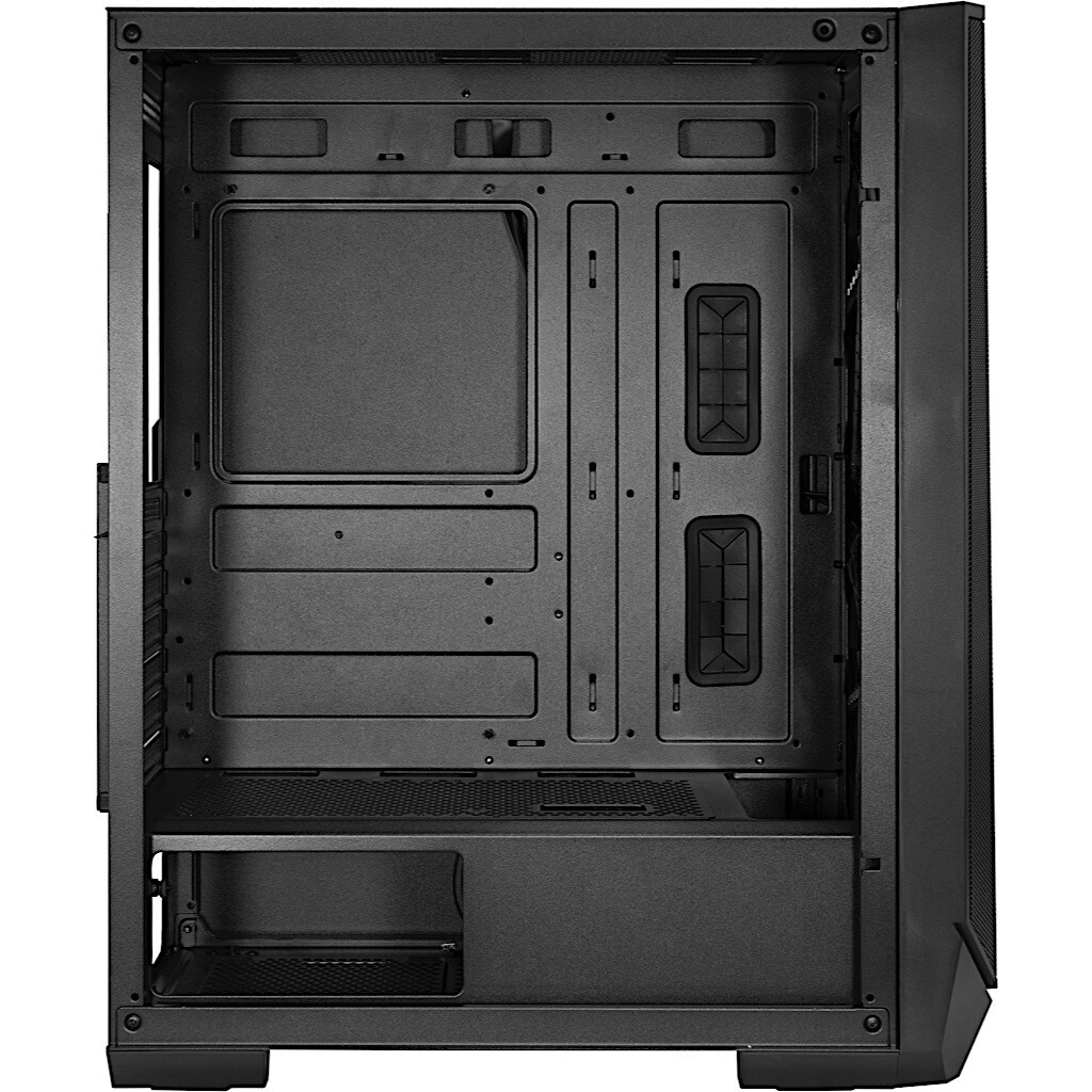 Inter-Tech IT-3503 Airstream ATX RGB Gaming Gehäuse, Tempered Glass, Schwarz