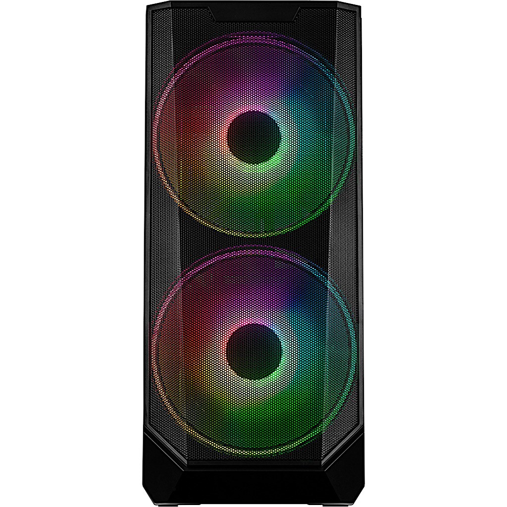 Inter-Tech IT-3503 Airstream ATX RGB Gaming Gehäuse, Tempered Glass, Schwarz