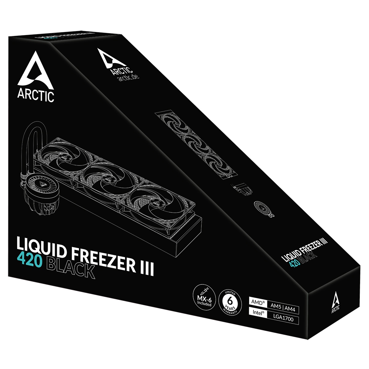 Arctic Liquid Freezer III 420 Black Komplettwasserkühlung für AMD und Intel CPU