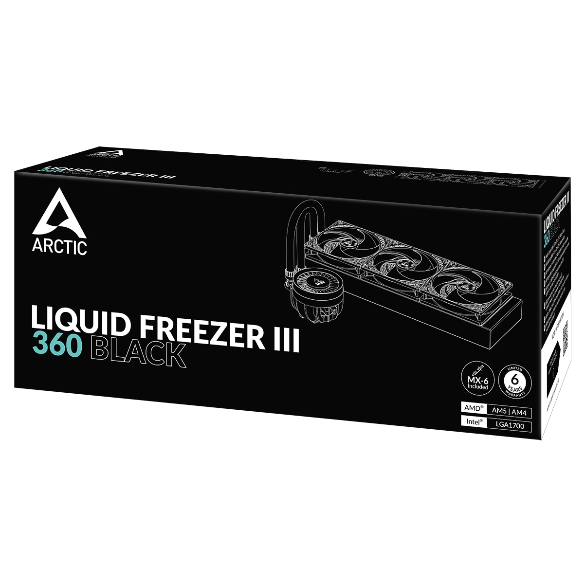 Arctic Liquid Freezer III 360 Black Komplettwasserkühlung für AMD und Intel CPU