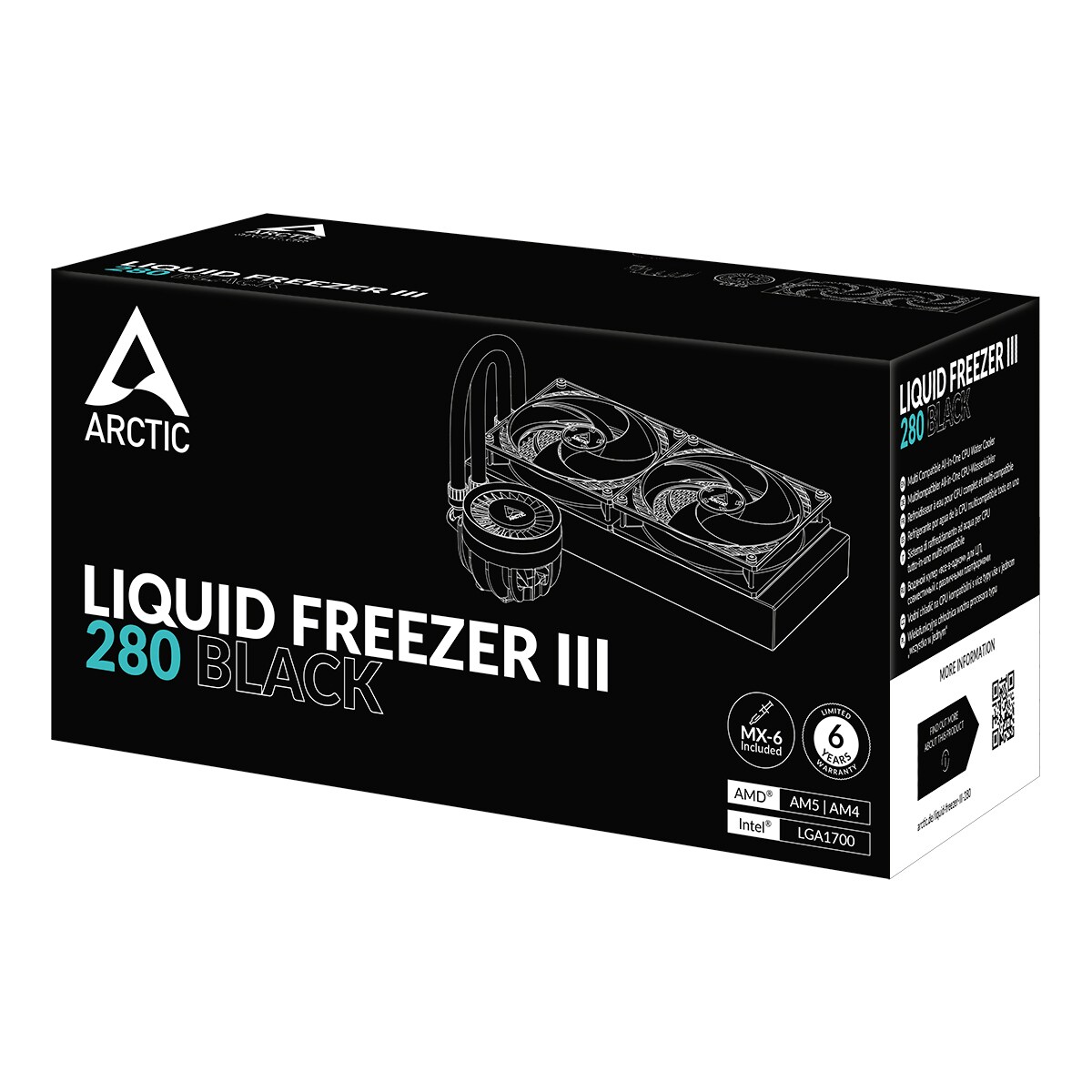 Arctic Liquid Freezer III 280 Black Komplettwasserkühlung für AMD und Intel CPU