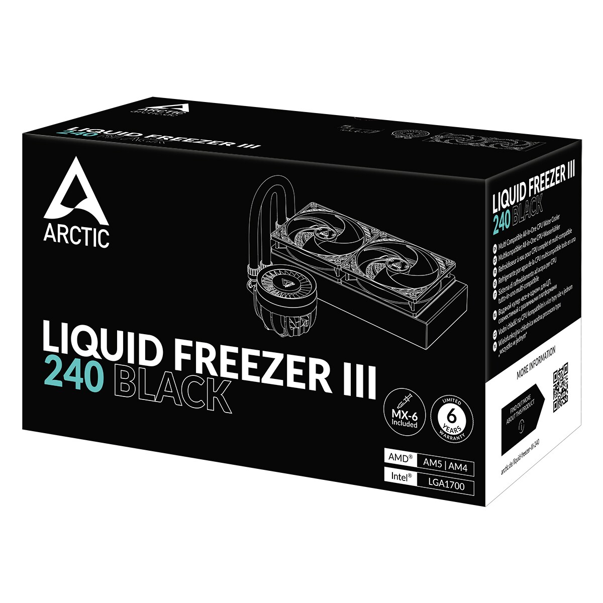 Arctic Liquid Freezer III 240 Black Komplettwasserkühlung für AMD und Intel CPU