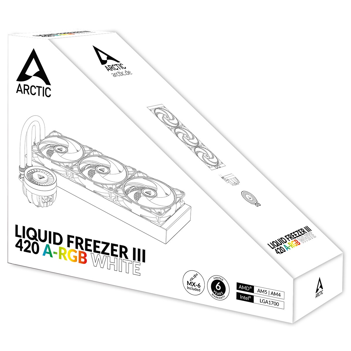 Arctic Liquid Freezer III 420 A-RGB White Komplettwasserkühlung für AMD Intel