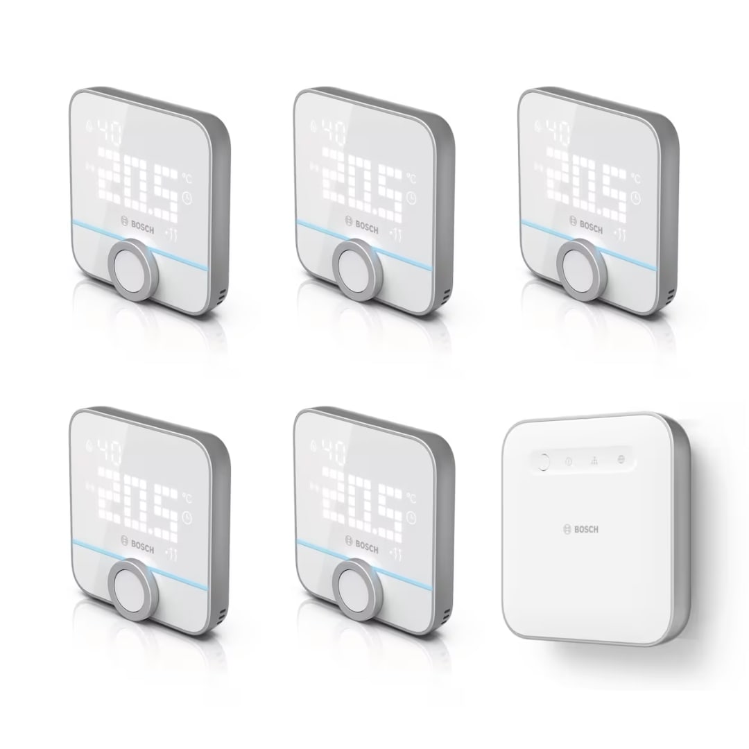 Bosch Smart Home Starter Set Smarte Fußbodenheizung 230V • 5x smartes Thermostat