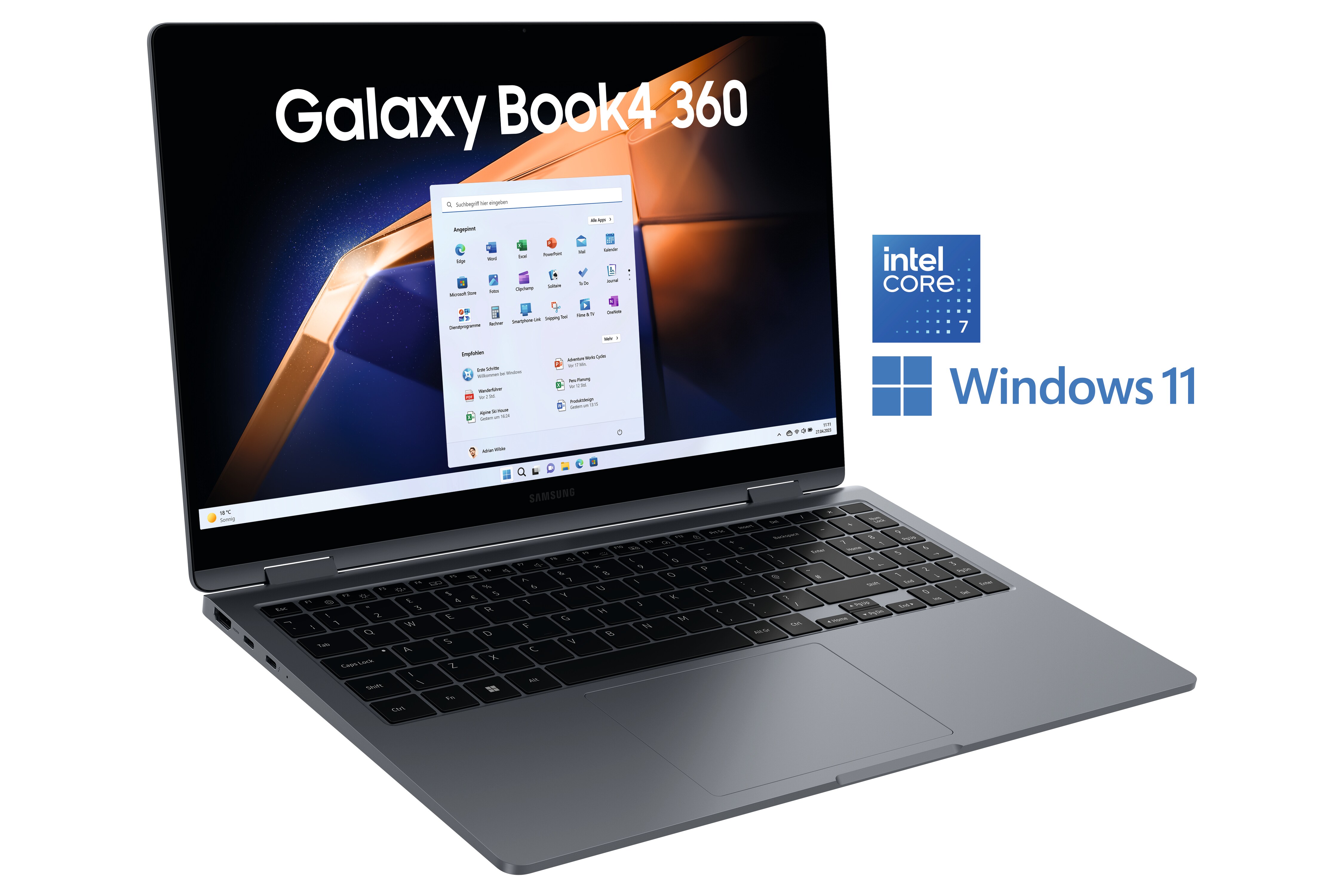 SAMSUNG Galaxy Book4 360 NP750QGK-KG2DE Core 7 150U 16GB/512GB SSD 15"FHD