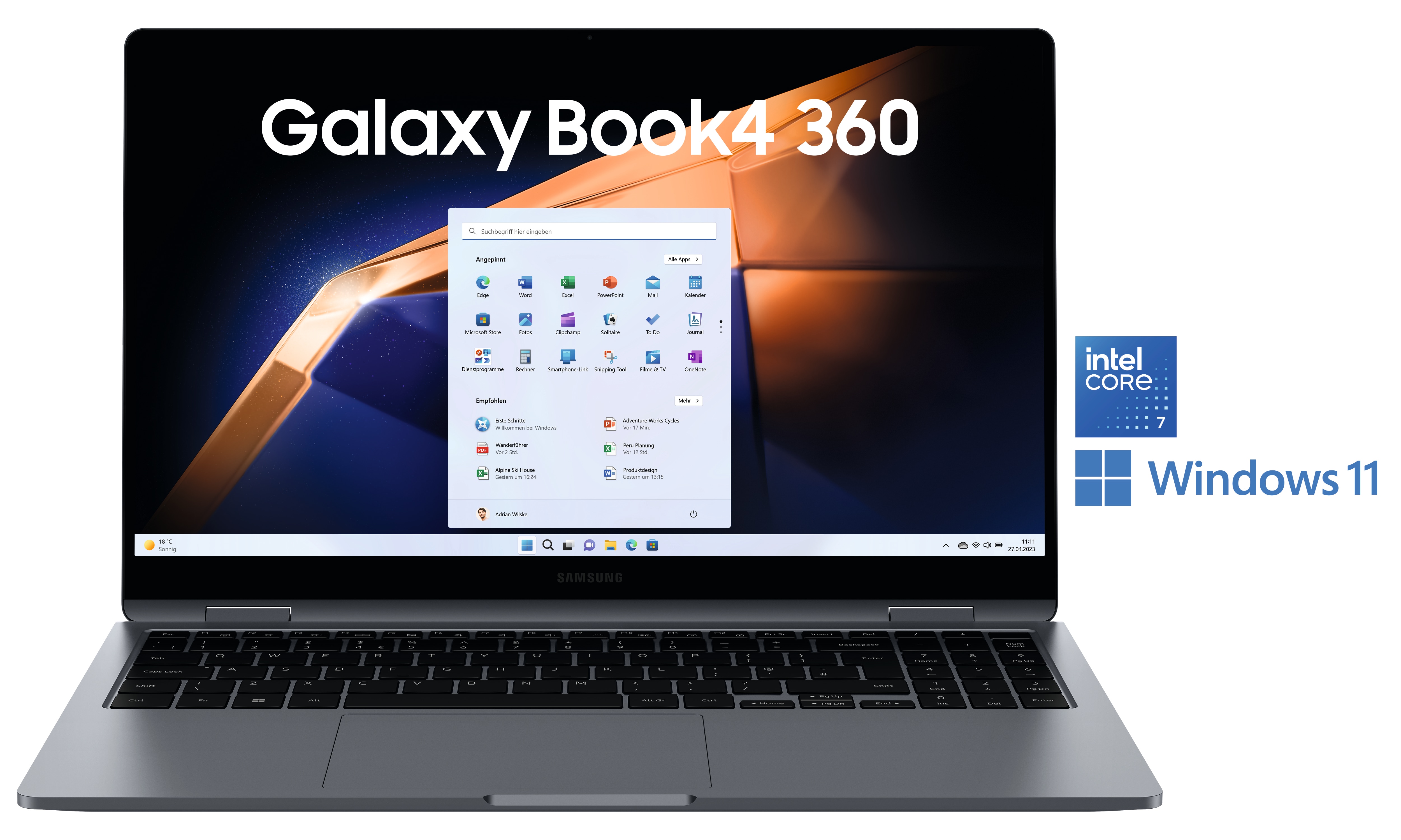 SAMSUNG Galaxy Book4 360 NP750QGK-KG2DE Core 7 150U 16GB/512GB SSD 15"FHD