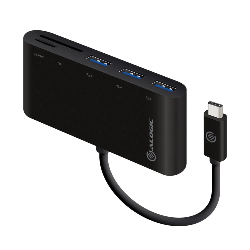 ALOGIC USB-C to Multi Card Reader &amp; 3 Port USB Hub