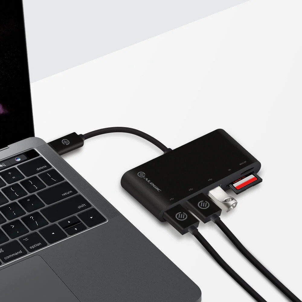 ALOGIC USB-C to Multi Card Reader &amp; 3 Port USB Hub