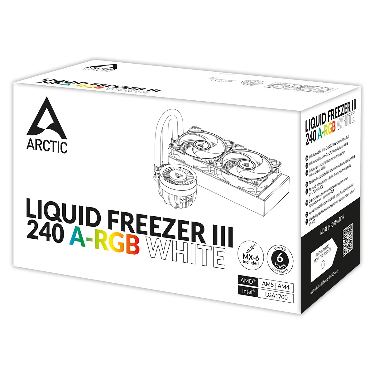 Arctic Liquid Freezer III 240 A-RGB White Komplettwasserkühlung für AMD Intel