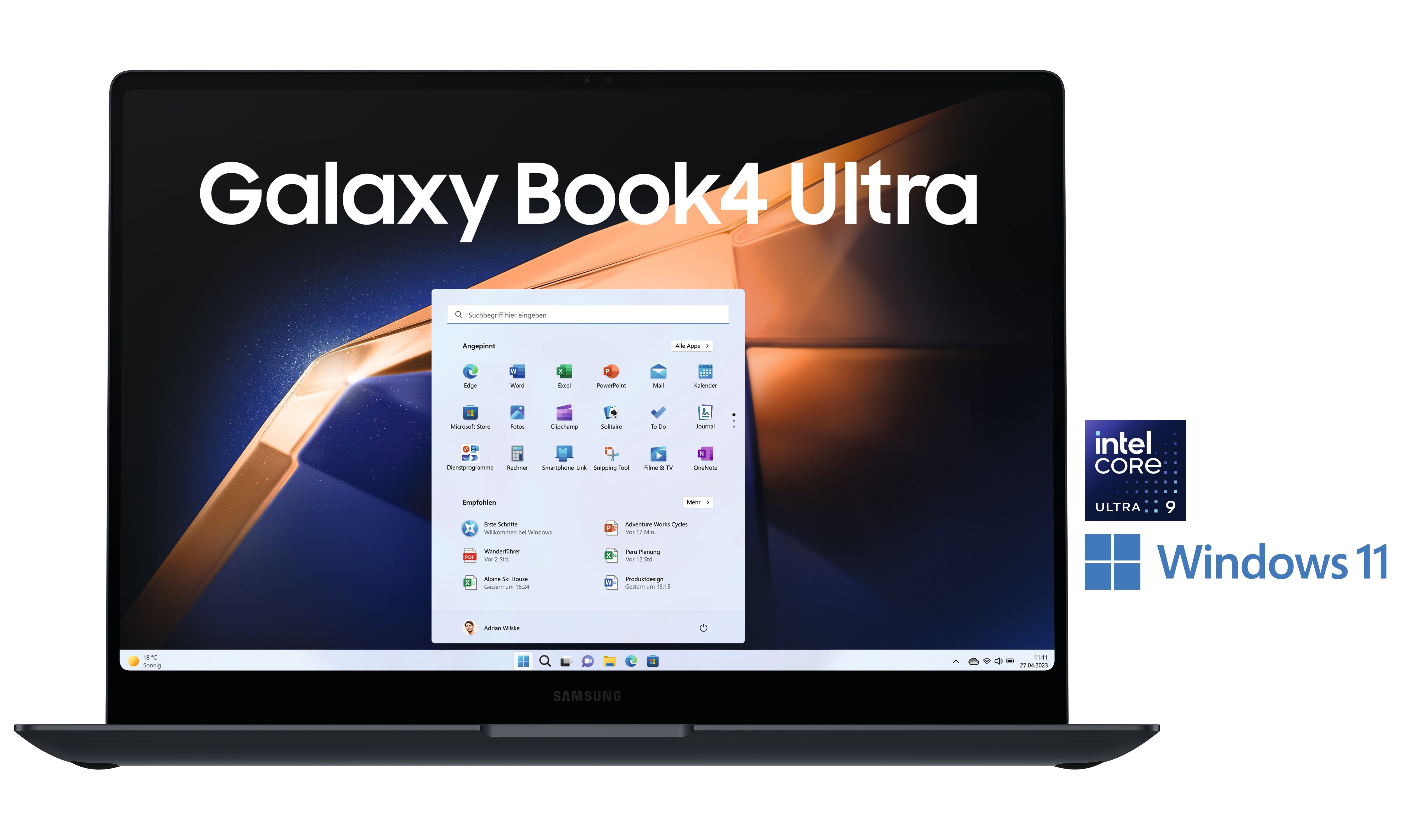 SAMSUNG Galaxy Book4 Ultra NP960XGL-XG1DE Ultra 9 185H 32GB/1TB SSD 16"WQXGA+ W