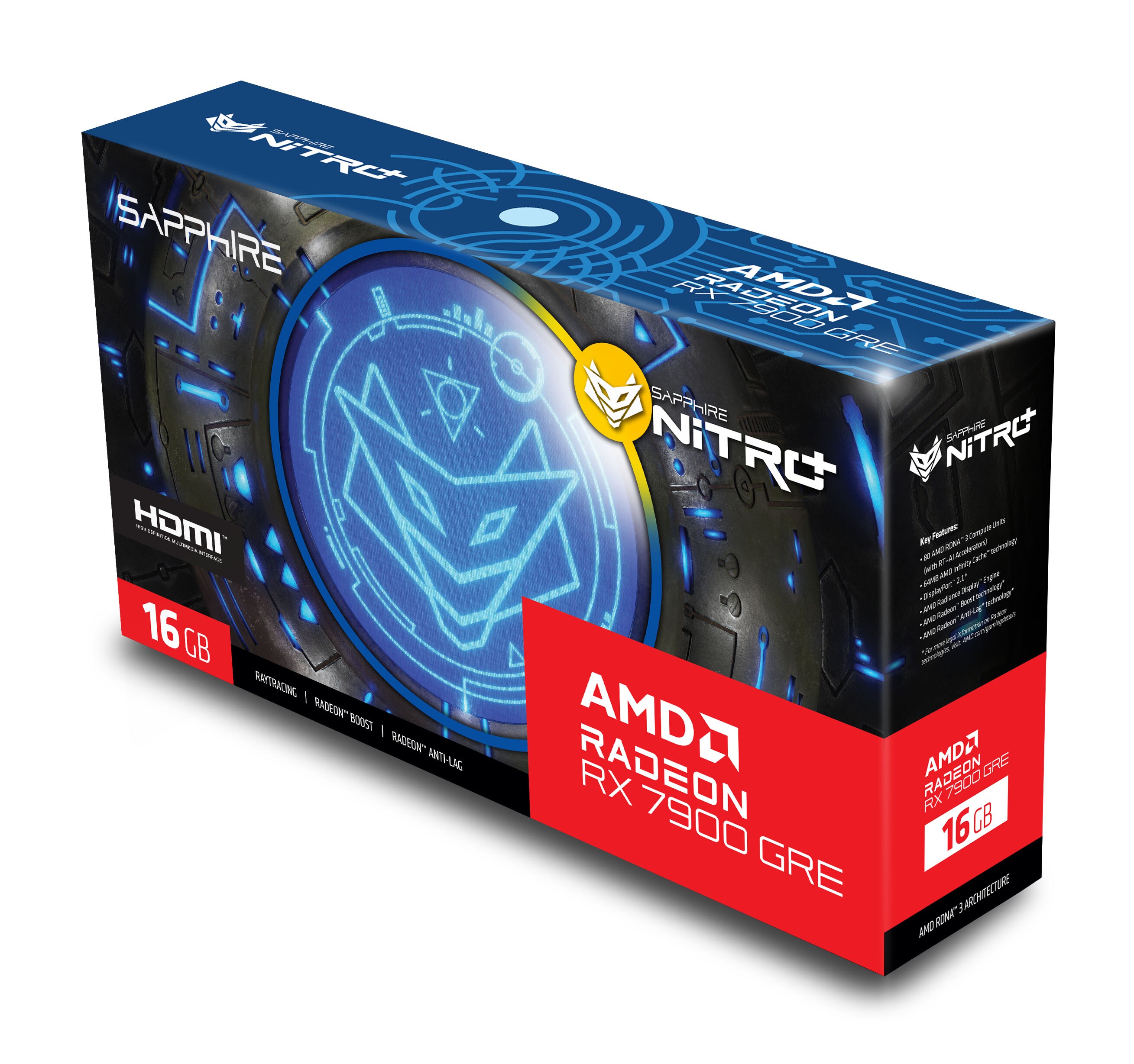 SAPPHIRE NITRO+ AMD Radeon™ RX 7900 GRE 16GB OC AMD RDNA™ 3 architecture