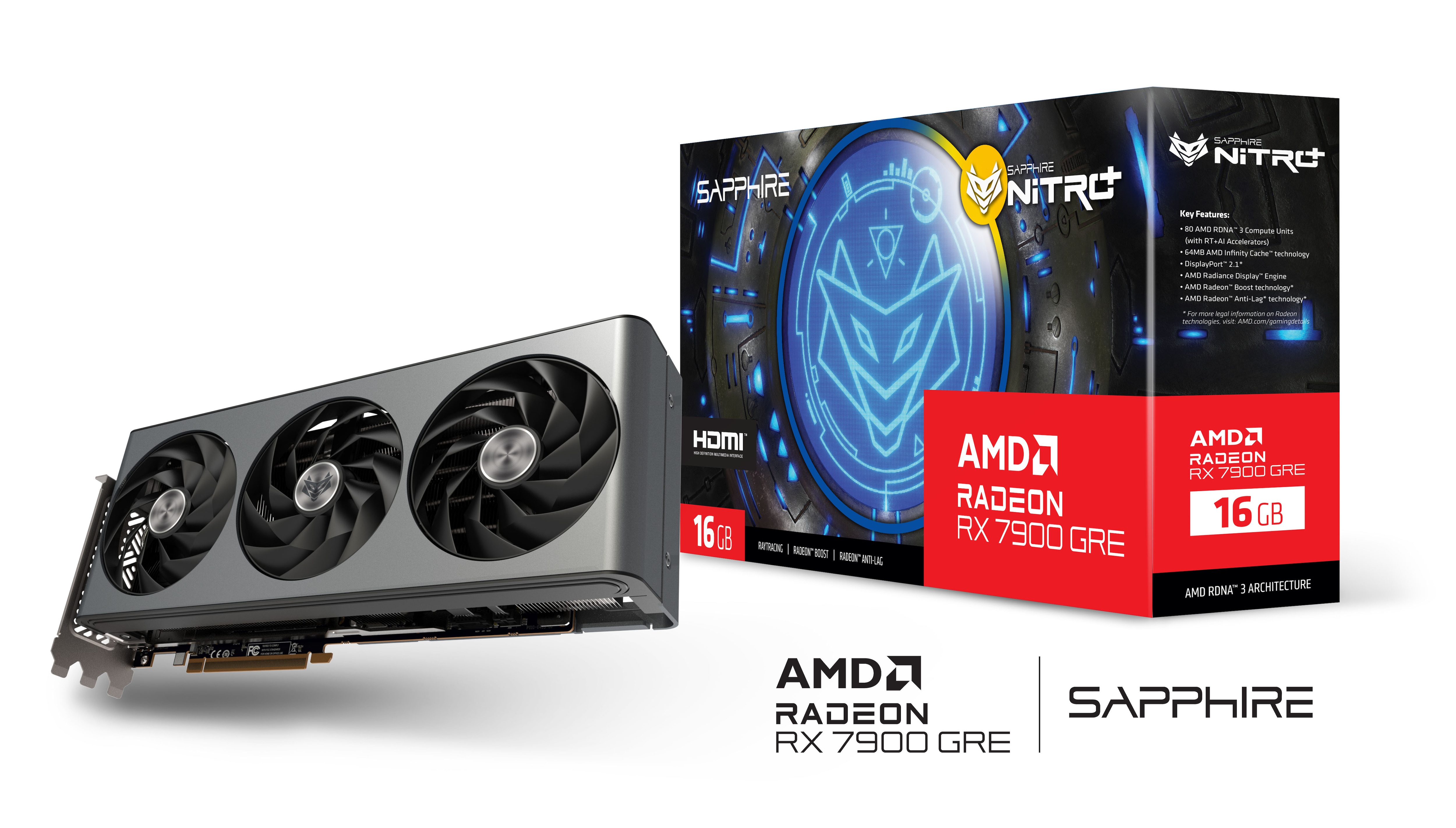 SAPPHIRE NITRO+ AMD Radeon™ RX 7900 GRE 16GB OC AMD RDNA™ 3 architecture