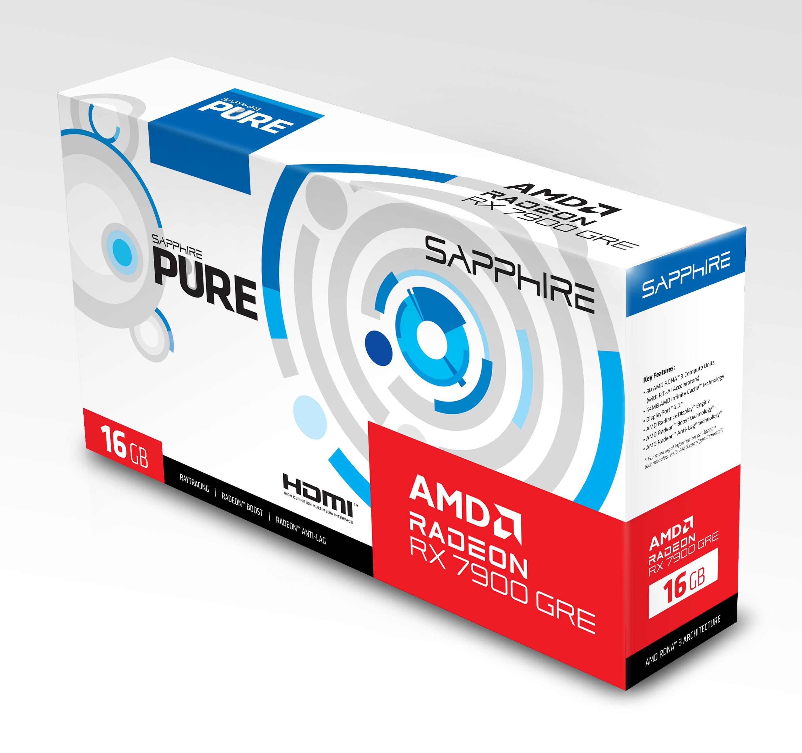 SAPPHIRE PURE AMD Radeon™ RX 7900 GRE 16GB OC AMD RDNA™ 3 architecture