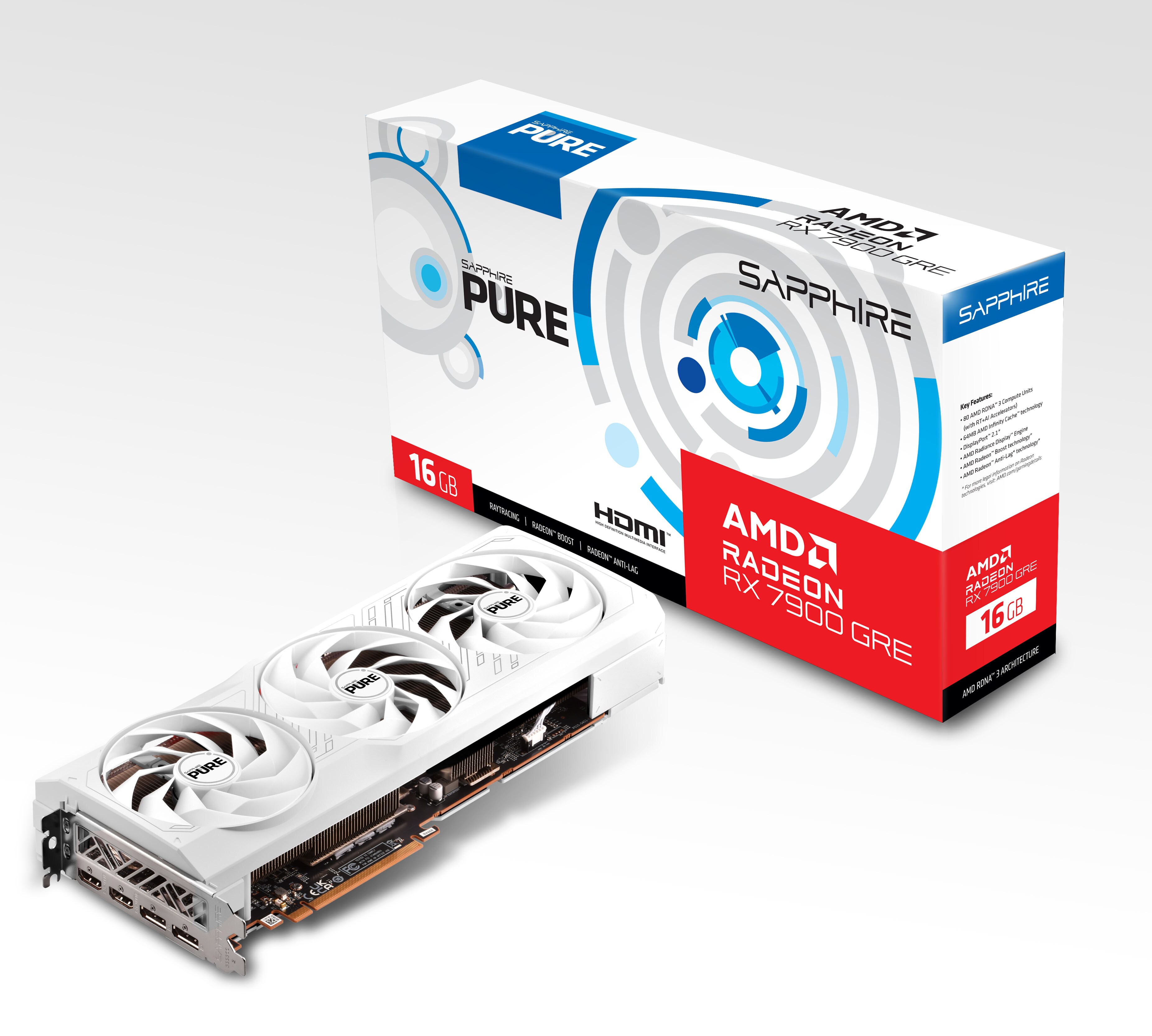 SAPPHIRE PURE AMD Radeon™ RX 7900 GRE 16GB OC AMD RDNA™ 3 architecture