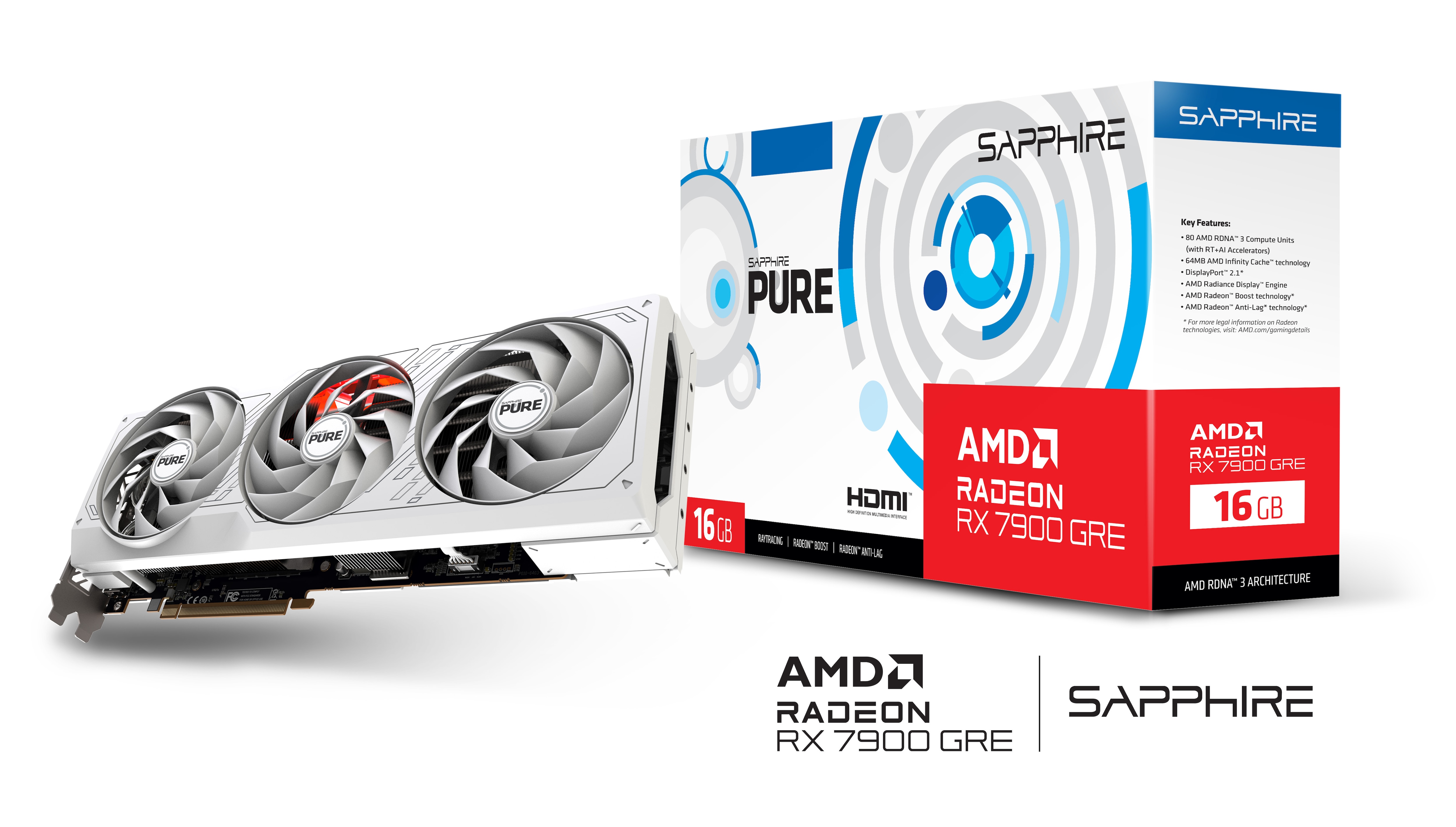 SAPPHIRE PURE AMD Radeon™ RX 7900 GRE 16GB OC AMD RDNA™ 3 architecture