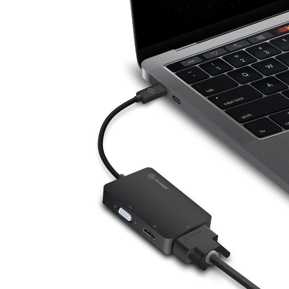 ALOGIC 3-in-1 USB-C to HDMI DVI VGA Adapter - Male to 3-Female