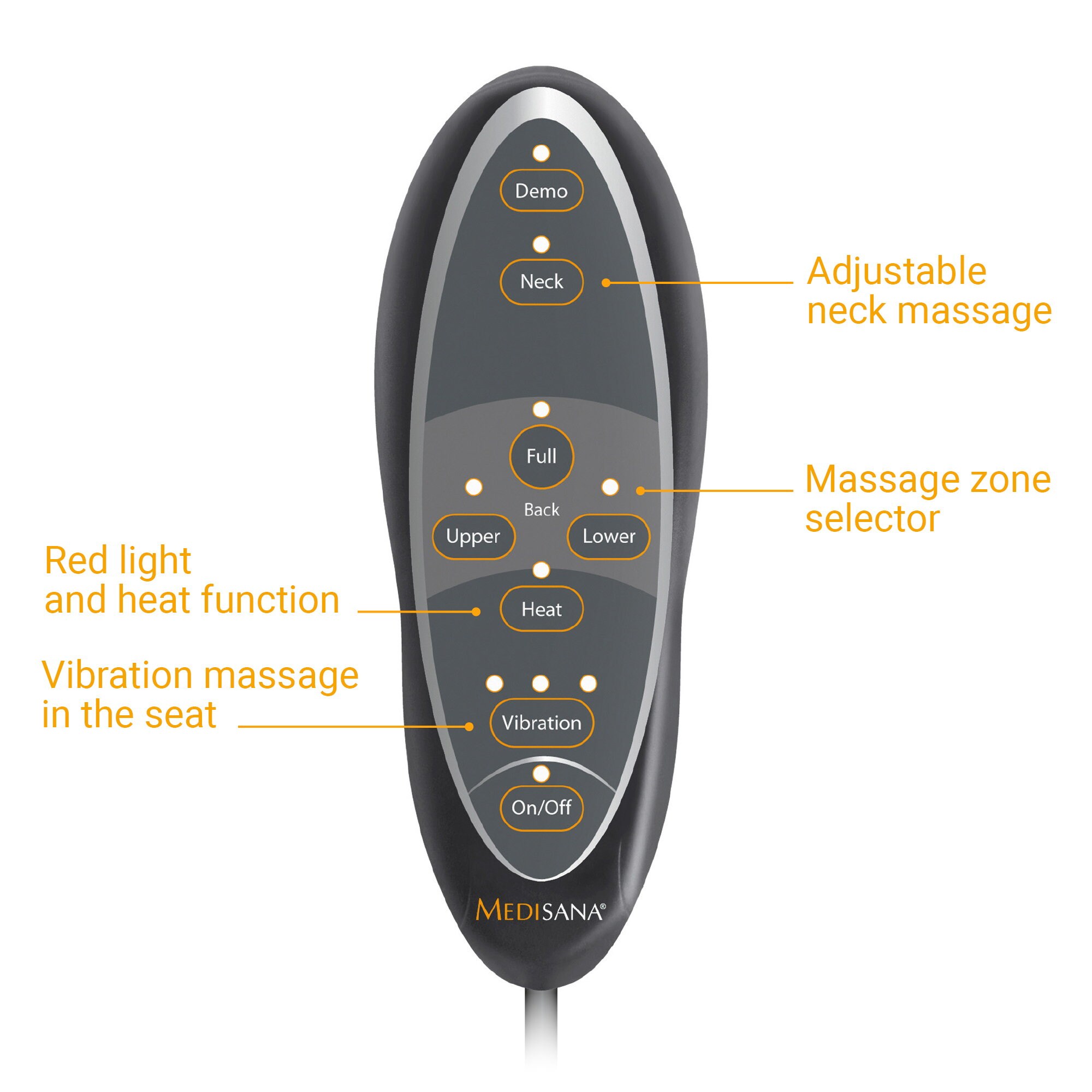 Medisana MCN Shiatsu-Sitzauflage schwarz