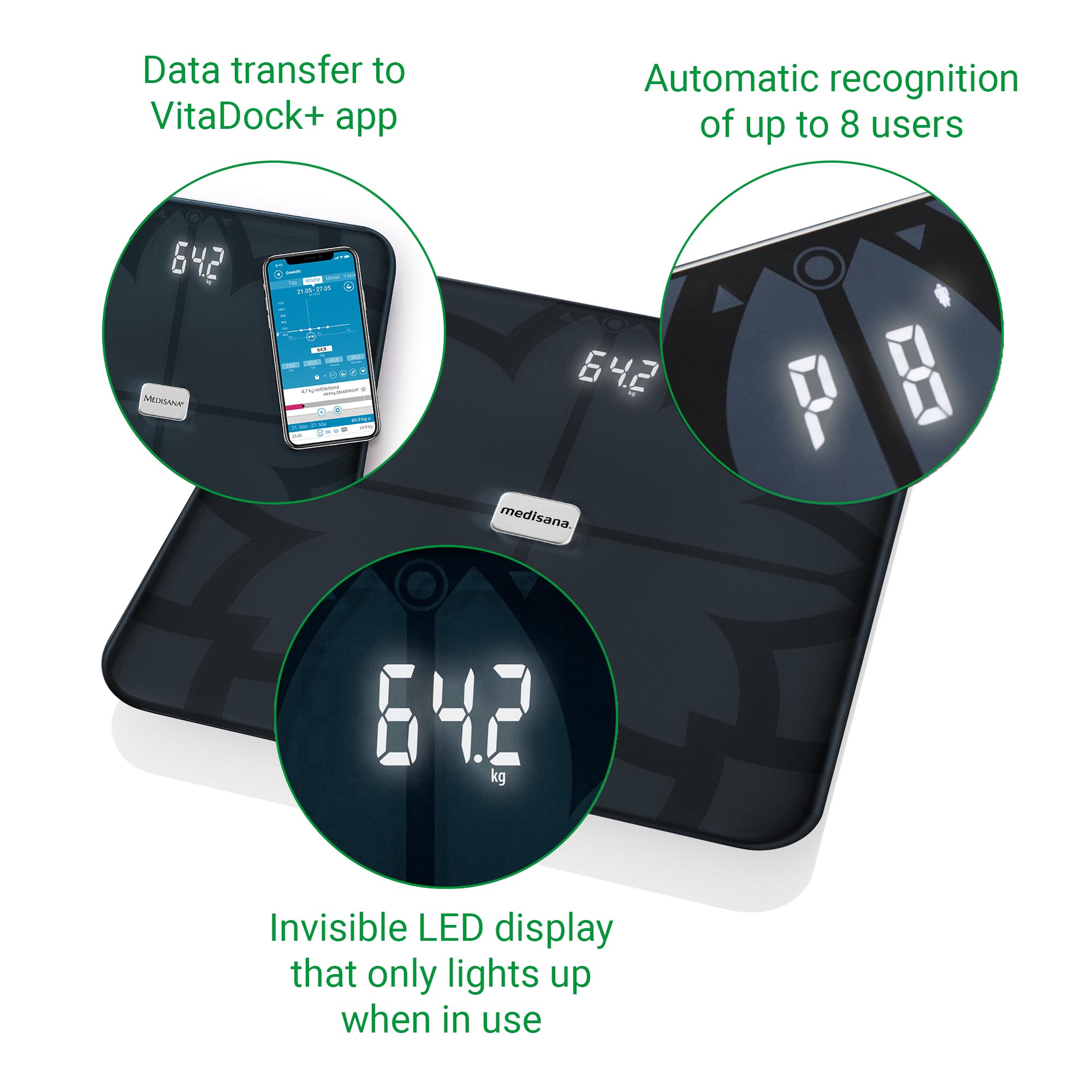 Medisana BS 450 connect Körperanalysewaage schwarz