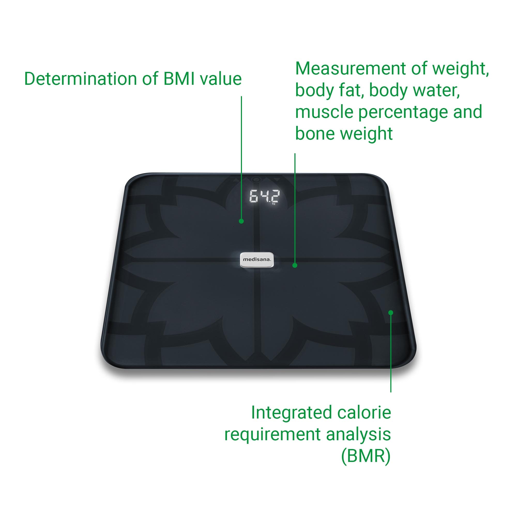 Medisana BS 450 connect Körperanalysewaage schwarz