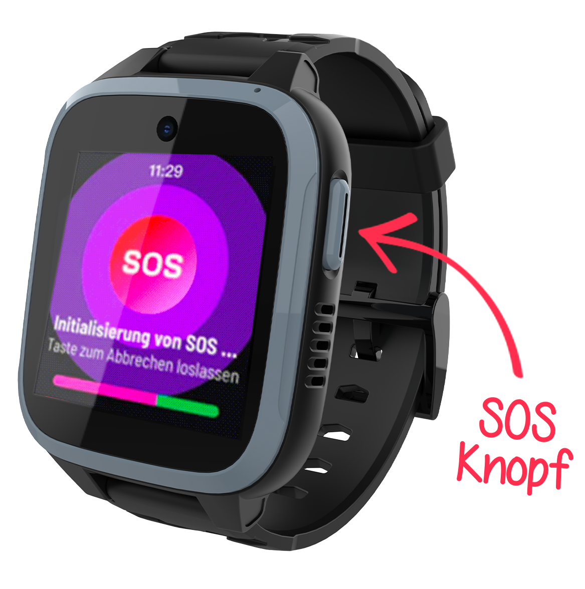 XPLORA XGO3 connect Kinder-GPS-Smartwatch, Telefonfunktion schwarz