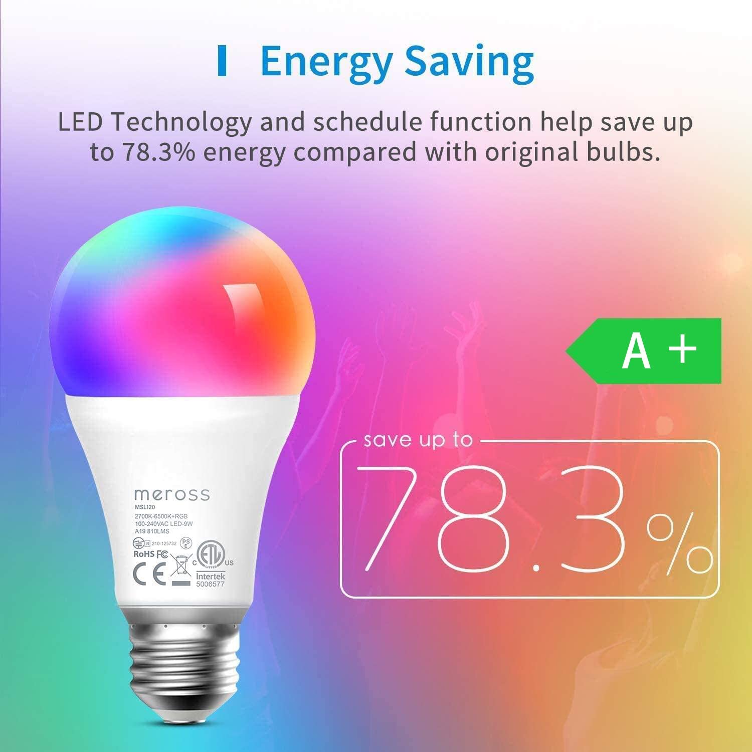 Meross Smart Wi-Fi LED Bulb with RGBW