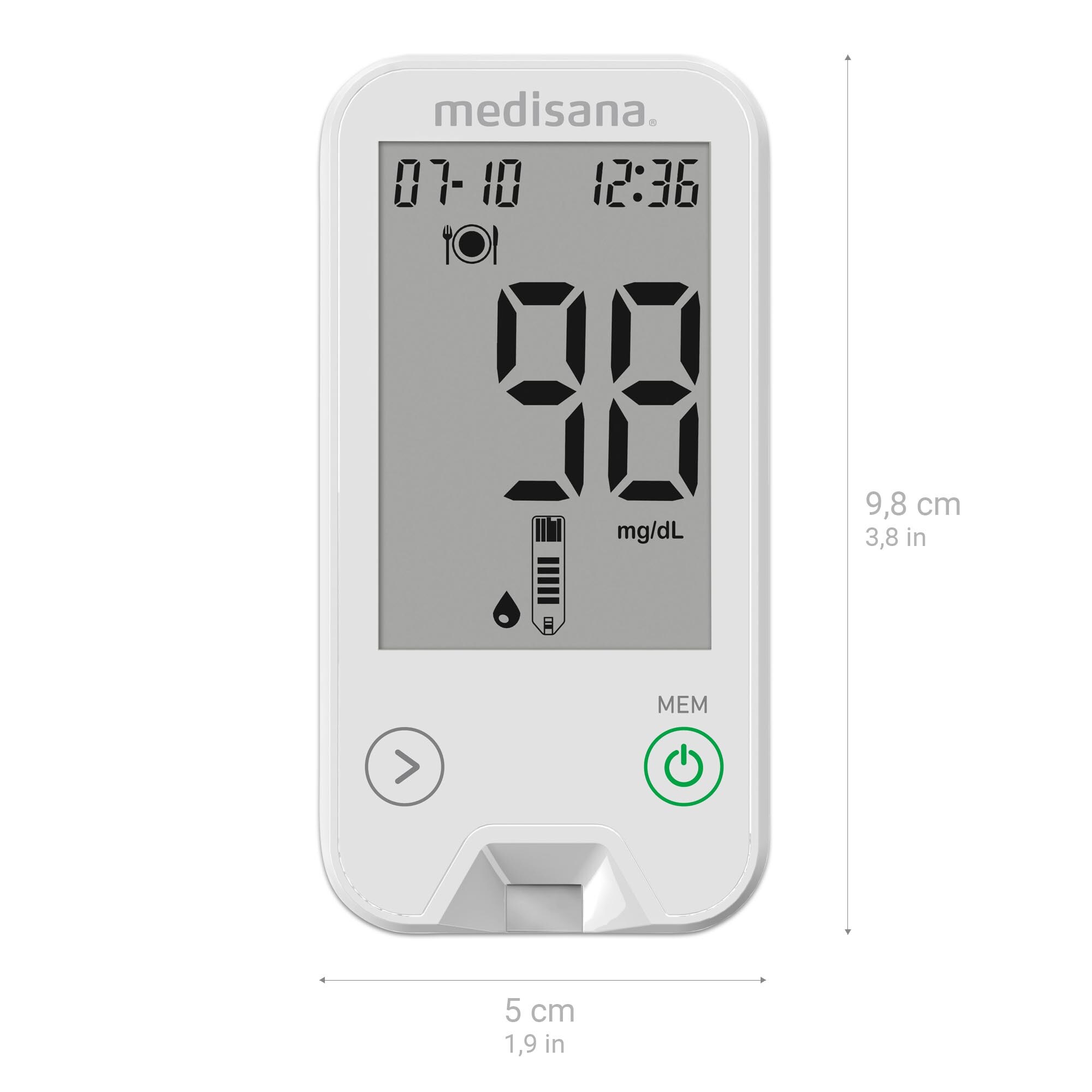 Medisana MediTouch 2 mg/dL Blutzuckermessgerät inkl. Starterset