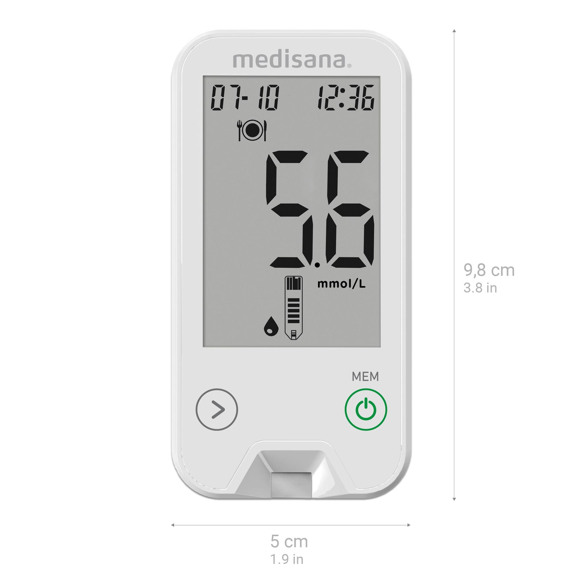 Medisana MediTouch 2 mmol/L Blutzuckermessgerät inkl. Starterset