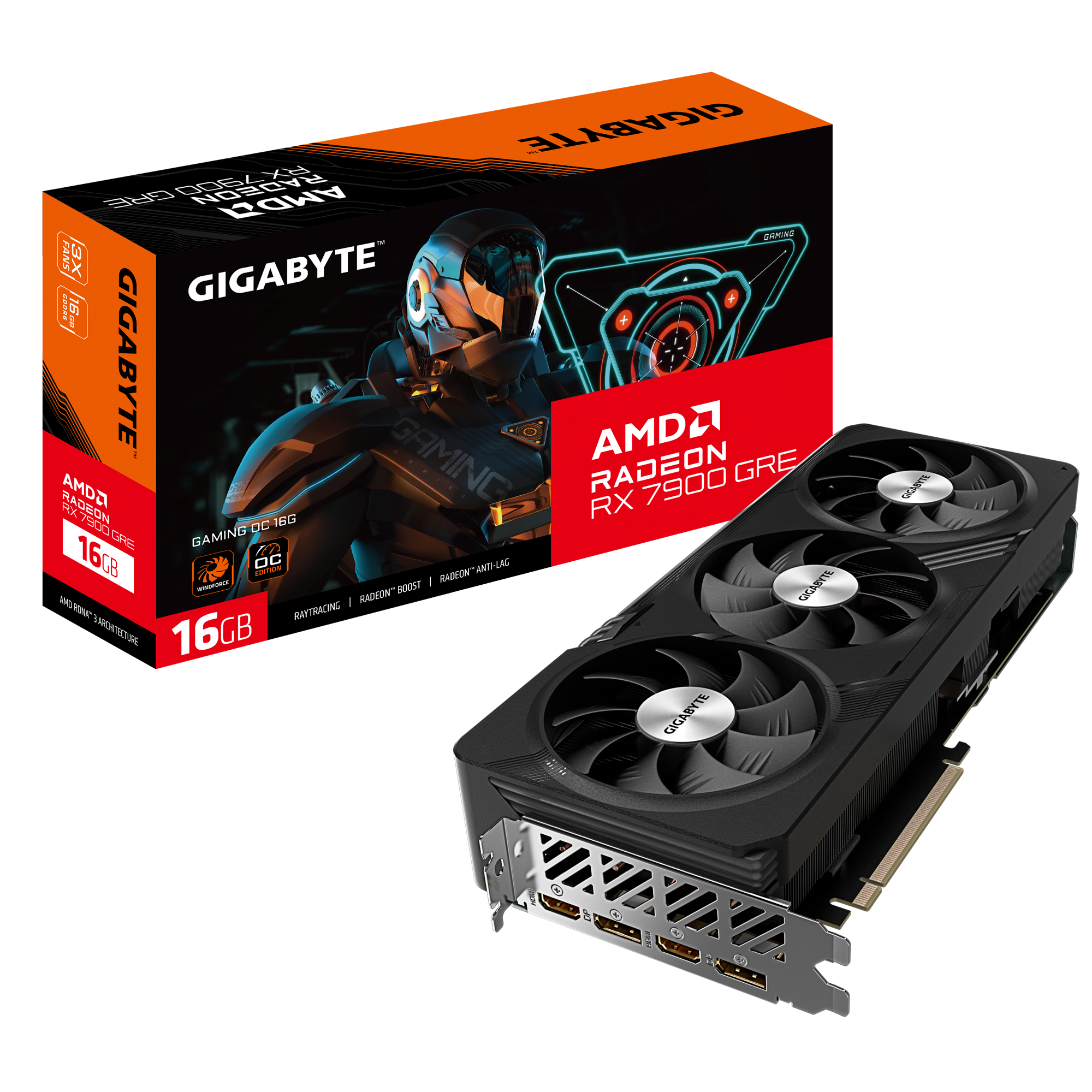 GIGABYTE AMD Radeon RX 7900 GRE Gaming OC 16G Grafikkarte 2xHDMI/2xDP