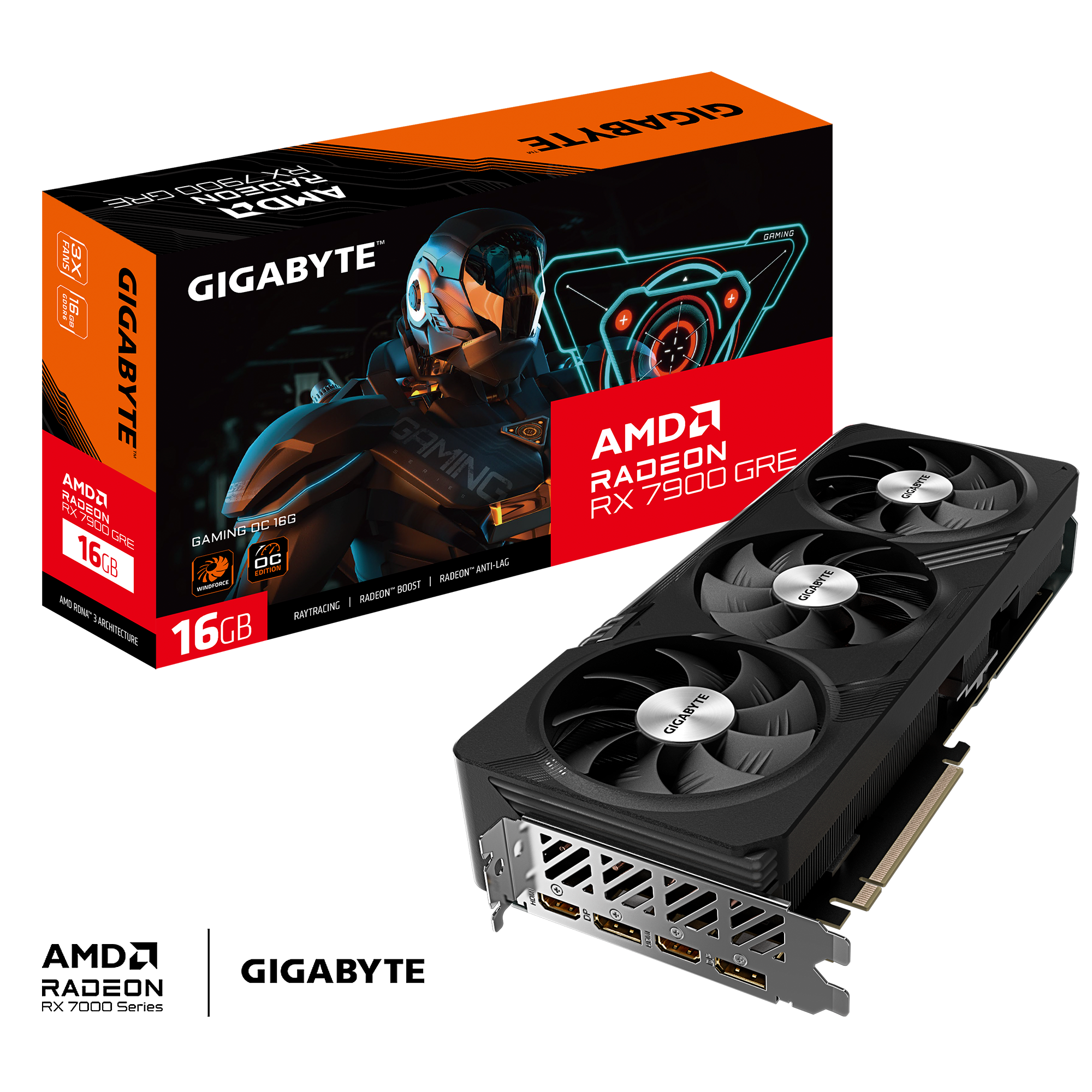 GIGABYTE AMD Radeon RX 7900 GRE Gaming OC 16G Grafikkarte 2xHDMI/2xDP