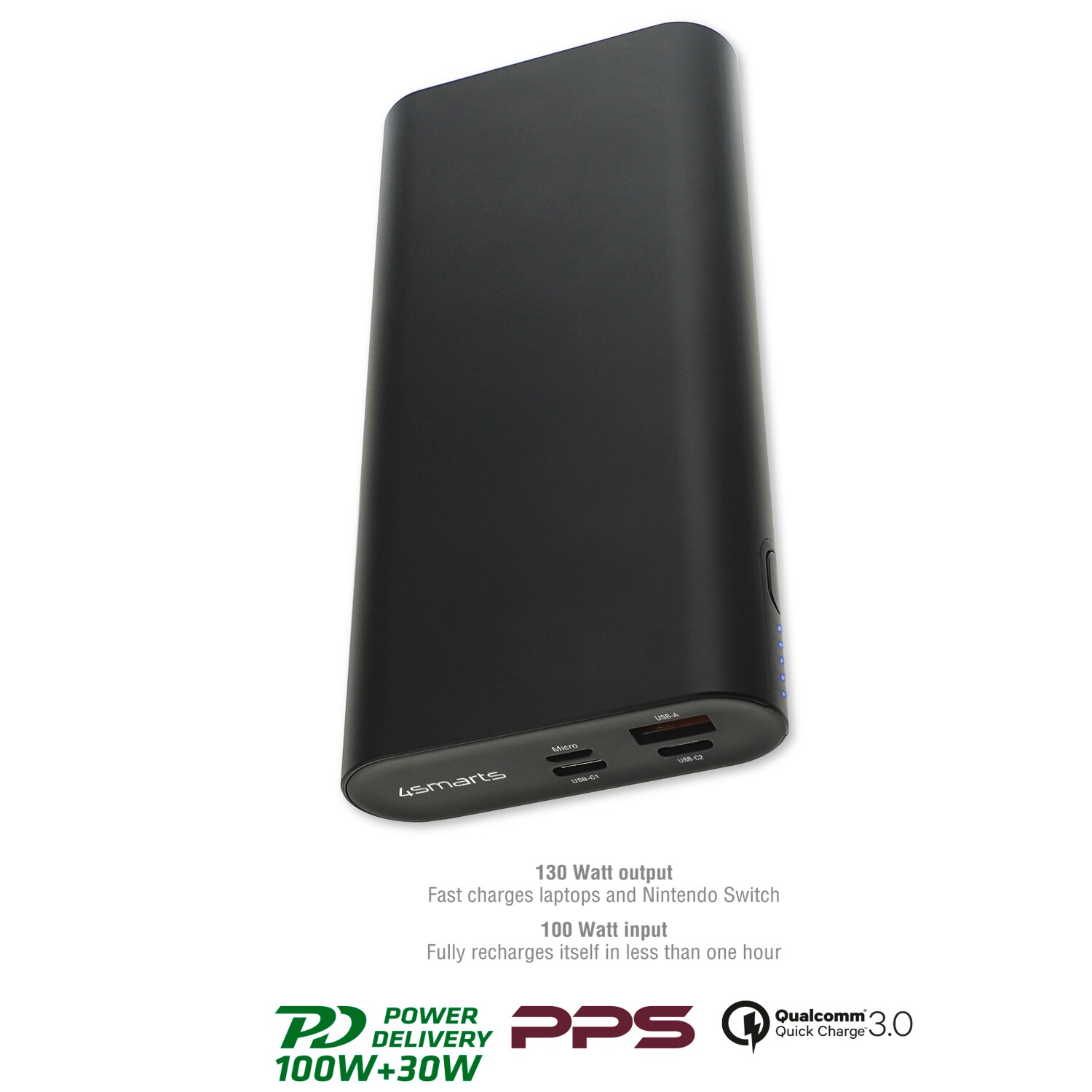 4smarts Powerbank Enterprise 2 20000mAh 130W &amp; QC3.0 - schwarz