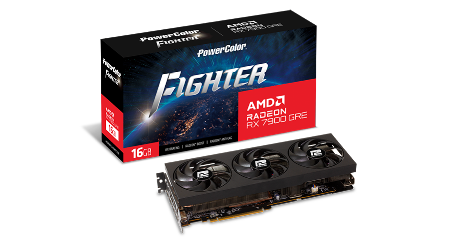 POWERCOLOR AMD Radeon RX 7900 GRE Fighter OC 16GB GDDR6 Grafikkarte HDMI/xDP