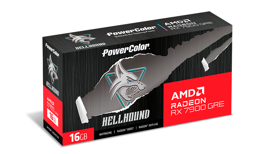 POWERCOLOR AMD Radeon RX 7900 GRE Hellhound OC 16GB GDDR6 Grafikkarte HDMI/xDP