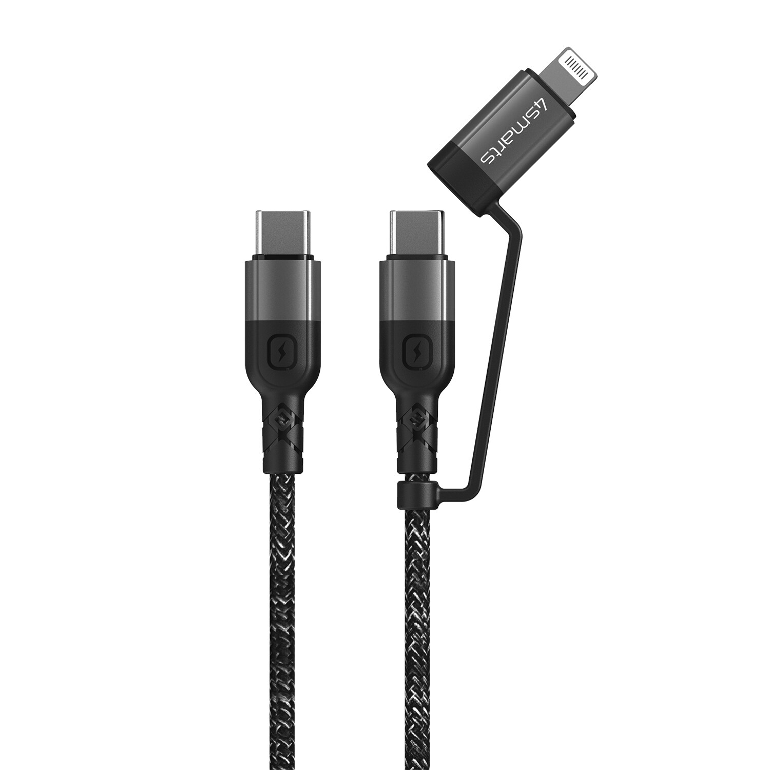 4smarts USB-C/USB-C &amp; Lightning Kabel ComboCord CL 1.5m textil