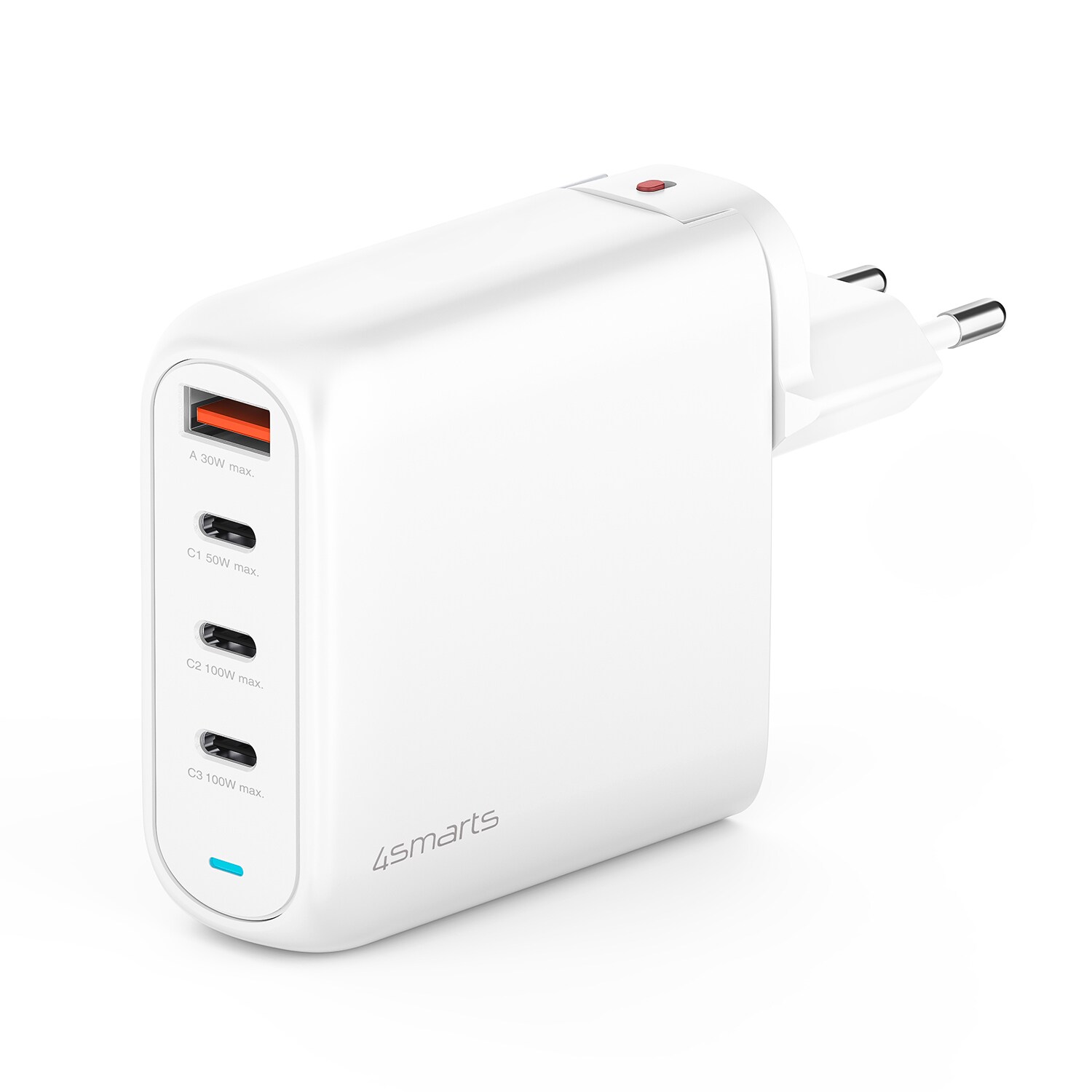 4Smarts Ladegerät GaN Flex Pro 100W 3 USB-C+1 USB-A - weiß