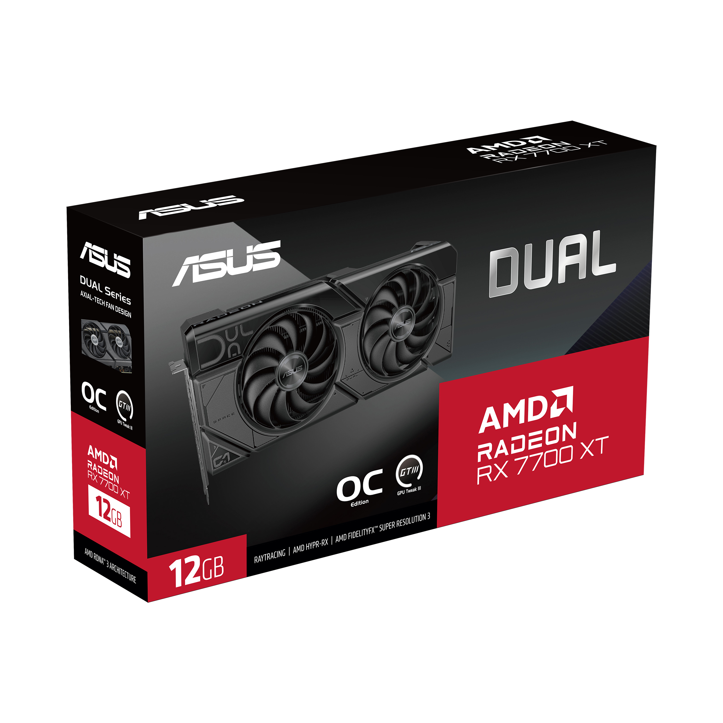 ASUS Dual Radeon RX 7700 XT 12GB OC Edition 12GB GDDR6 Grafikkarte