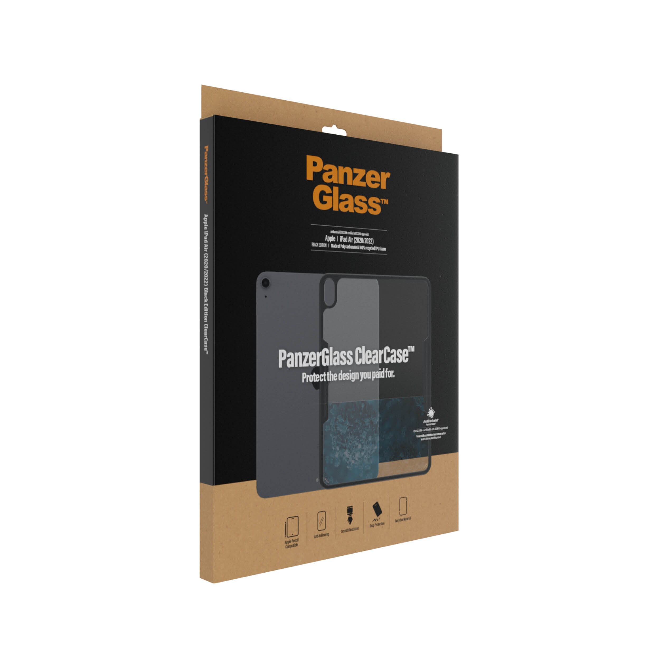 PanzerGlass® ClearCase™ schwarz für Apple iPad Air (2020|2022)