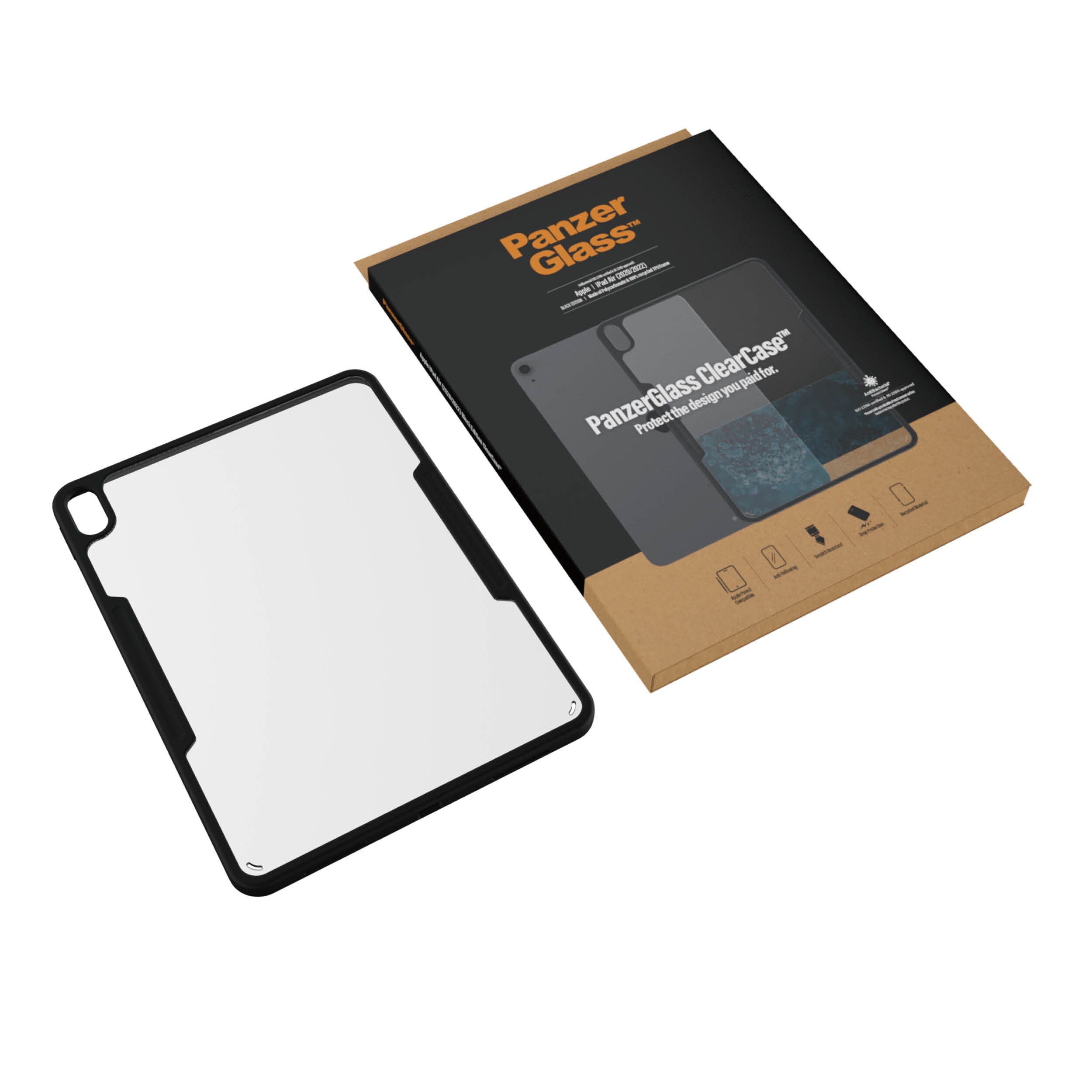 PanzerGlass® ClearCase™ schwarz für Apple iPad Air (2020|2022)