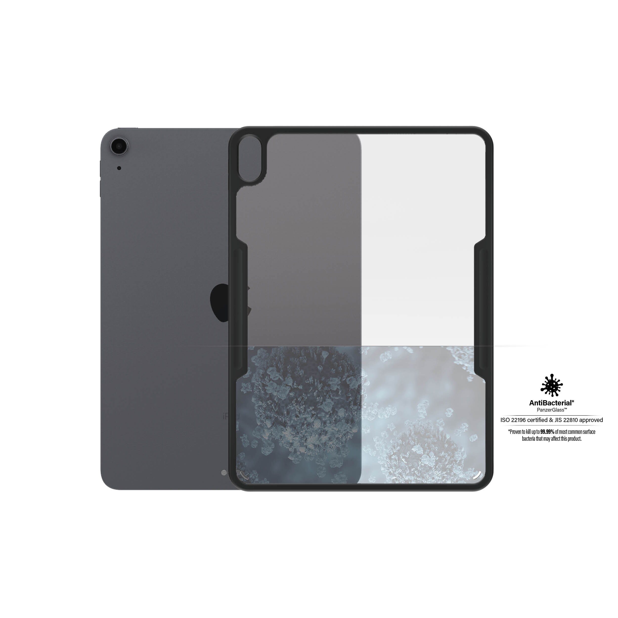 PanzerGlass® ClearCase™ schwarz für Apple iPad Air (2020|2022)