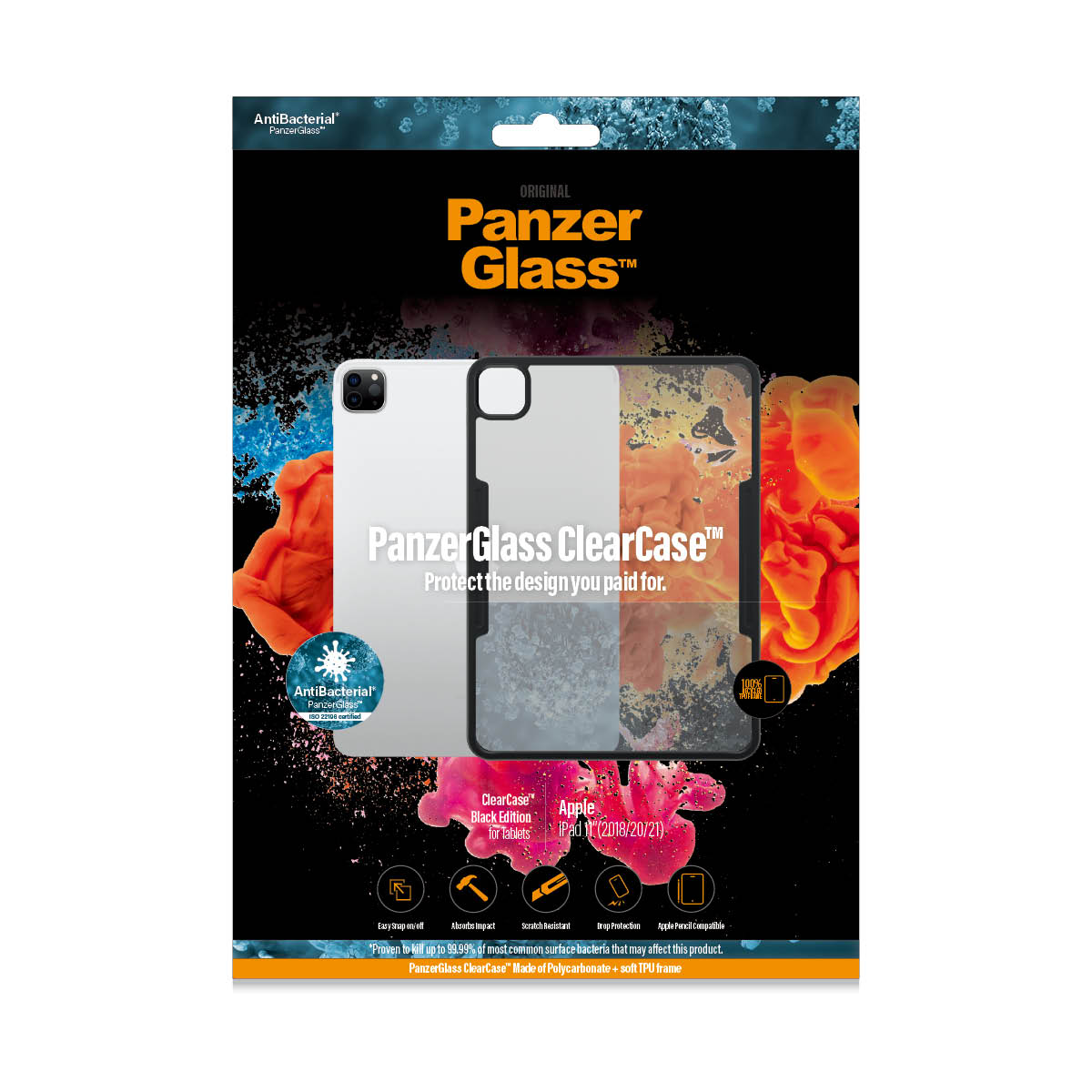 PanzerGlass® ClearCase™ schwarz für Apple iPad Pro 11″