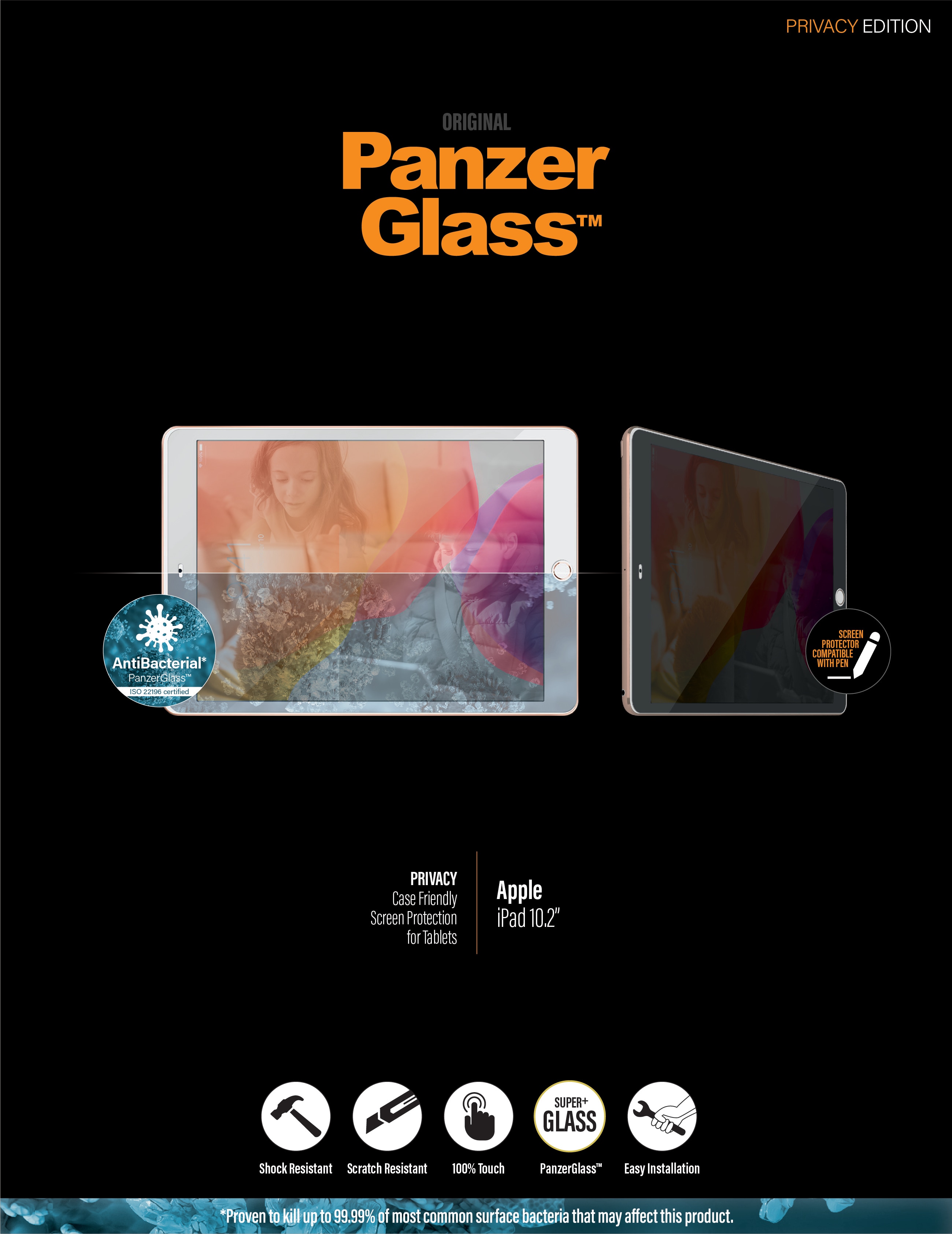 PanzerGlass™ Sichtschutzglas für Apple iPad 10.2″