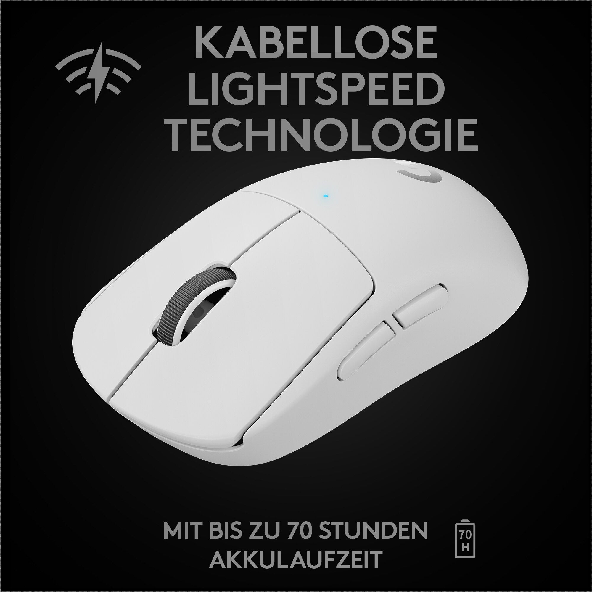 Logitech PRO X SUPERLIGHT Kabellose Gaming Maus weiß