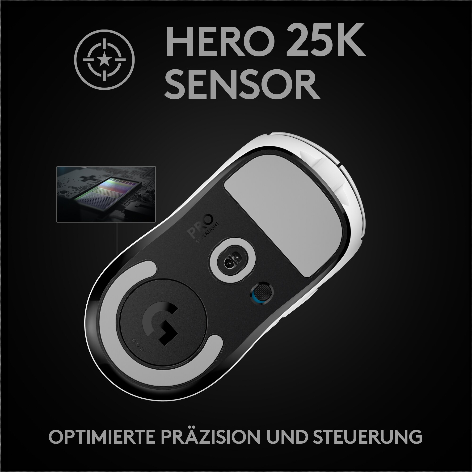 Logitech PRO X SUPERLIGHT Kabellose Gaming Maus weiß