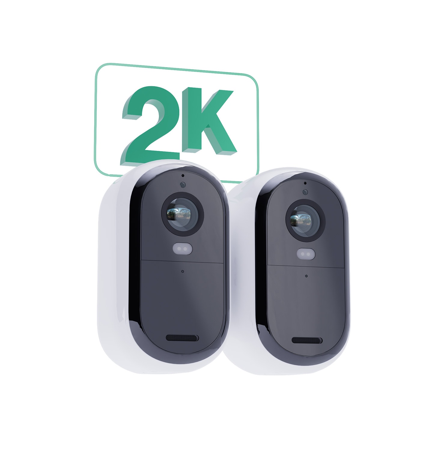 Arlo Essential 2K Outdoor Kamera außen - 2er Set weiß