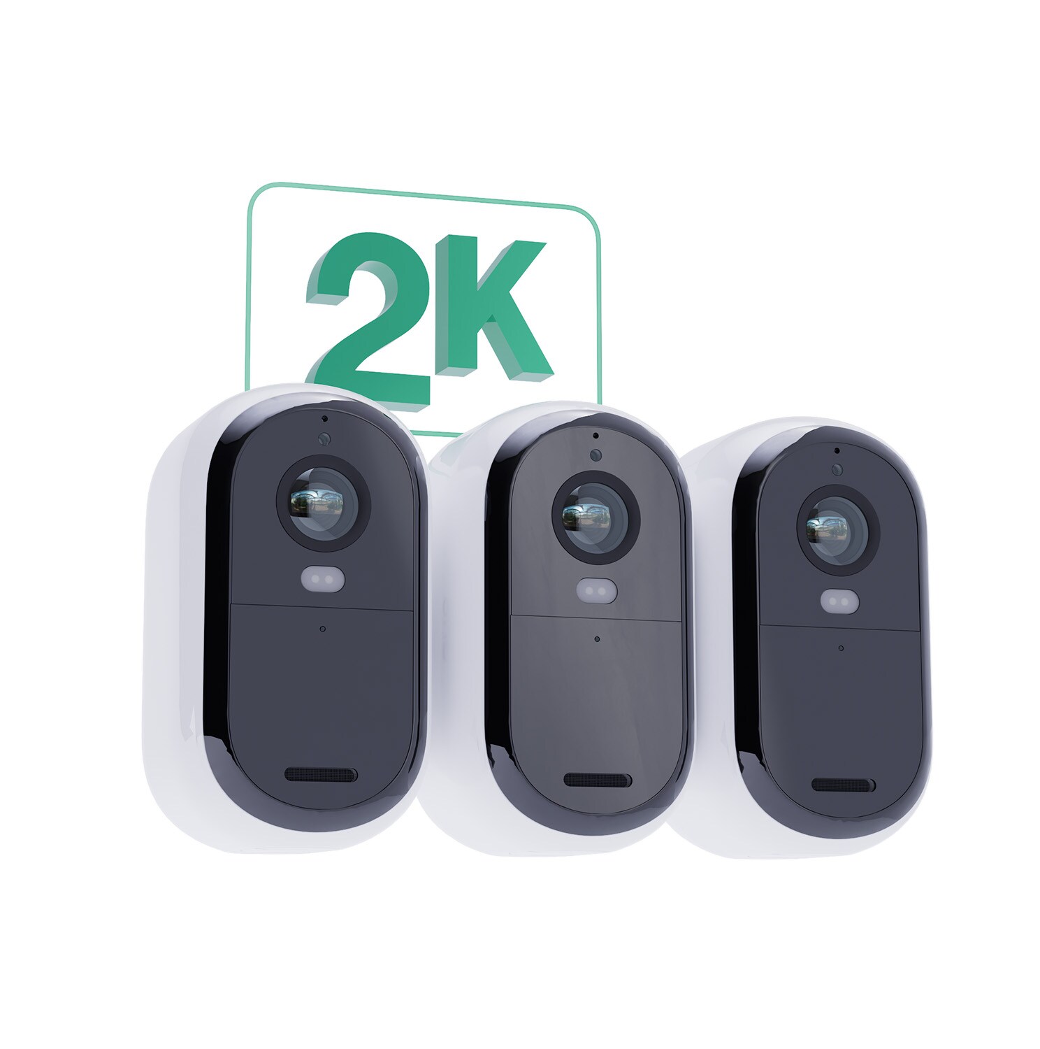 Arlo Essential 2K Outdoor Kamera außen - 2er Set weiß