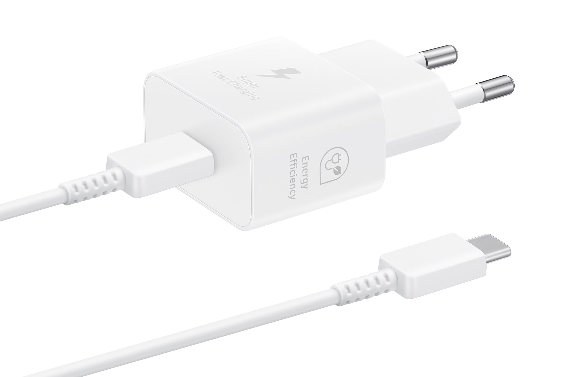 Samsung Schnellladegerät T2510 USB-C 25W mit Datenkabel, Weiß