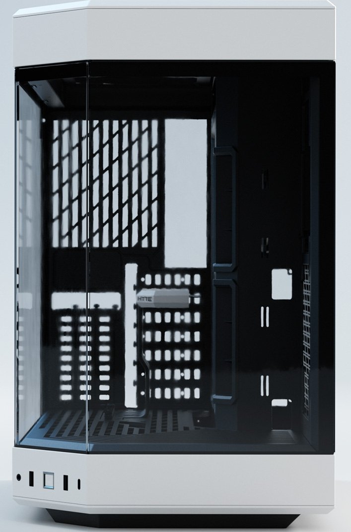 HYTE Y60 White Zweikammer ATX-Midi-Tower Gehäuse weiß/schwarz, Seitenfenster